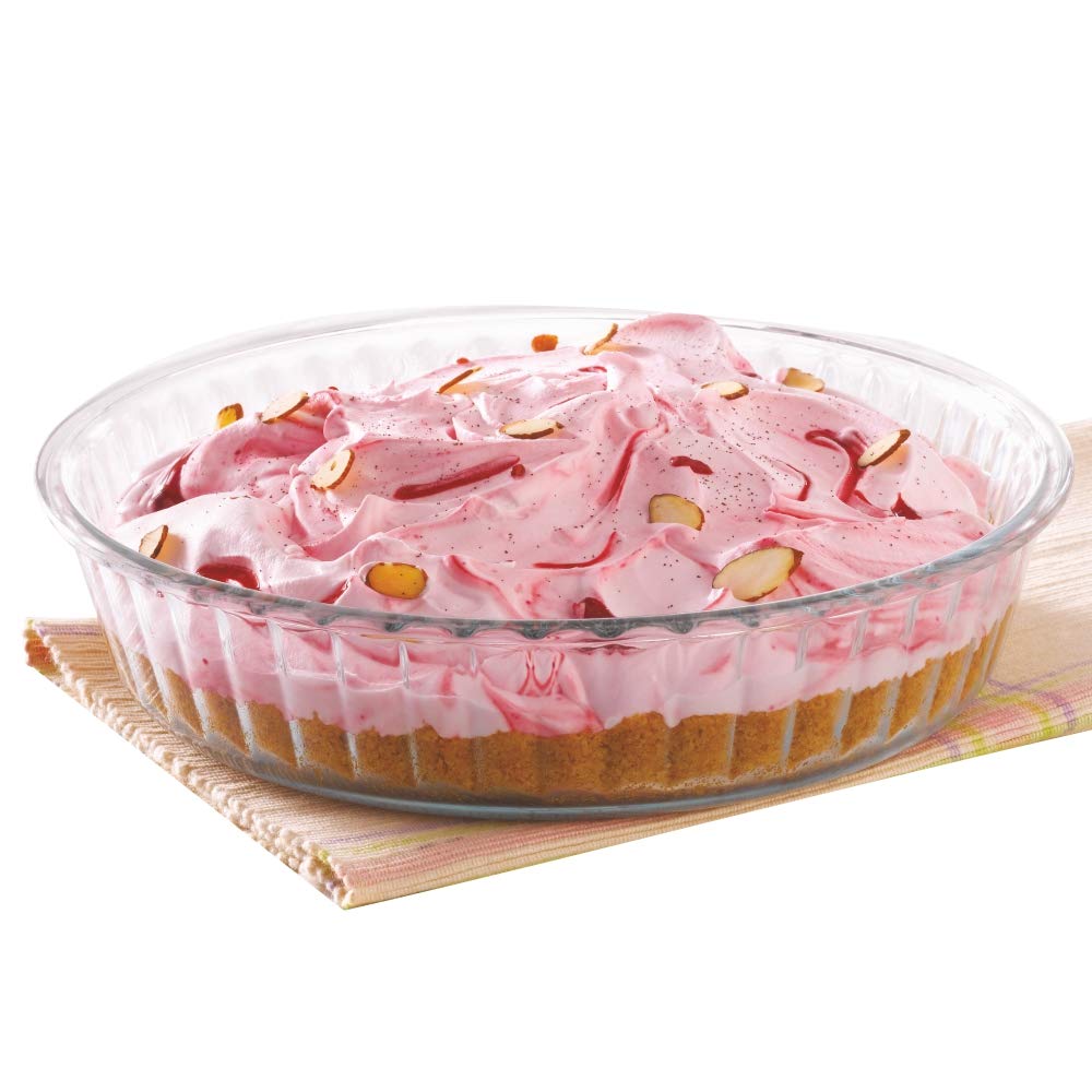 Borosil - Fluted Dish Microwave Safe Borosilicate Glass 1.2 Ltr Transparent - Ghar Sajawat