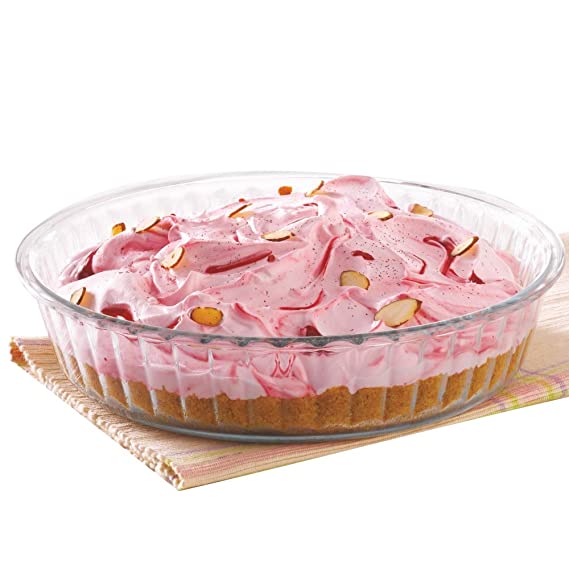 Borosil - Fluted Dish Microwave Safe Borosilicate Glass 1.5 Ltr Transparent - Ghar Sajawat