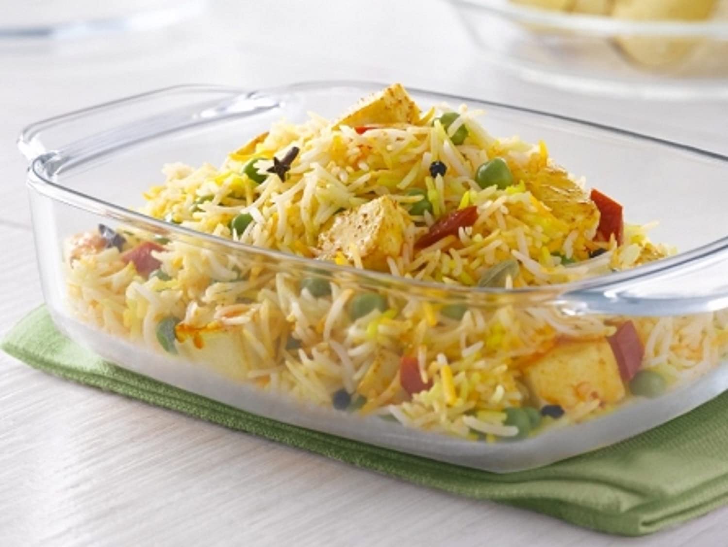 Borosil - Deep Ractangular Dish Microwave Safe Borosilicate Glass 1.5 Ltr Transparent - Ghar Sajawat