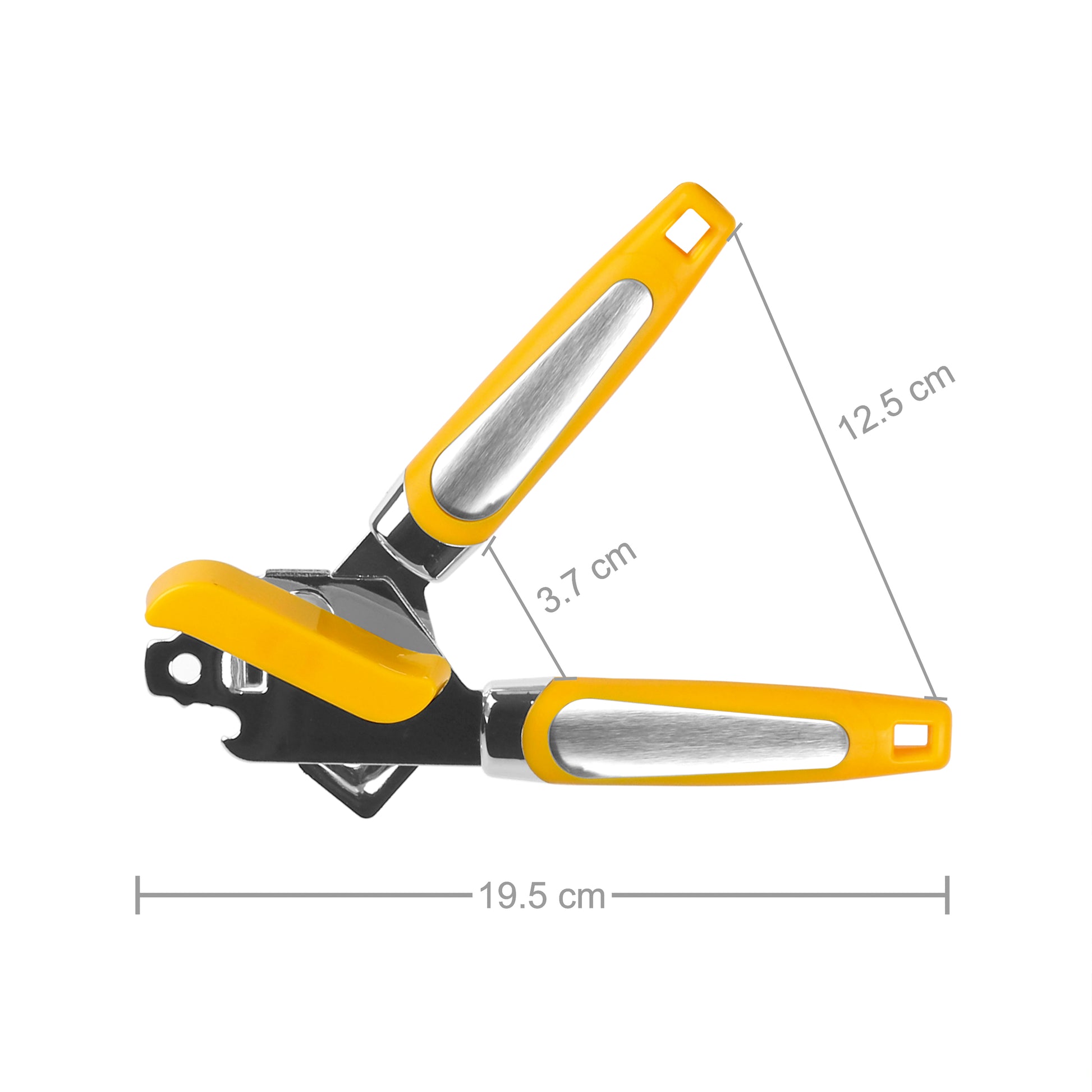 Classy Touch - 3-In-1 Stainless Steel Can Opener Yellow - Ghar Sajawat