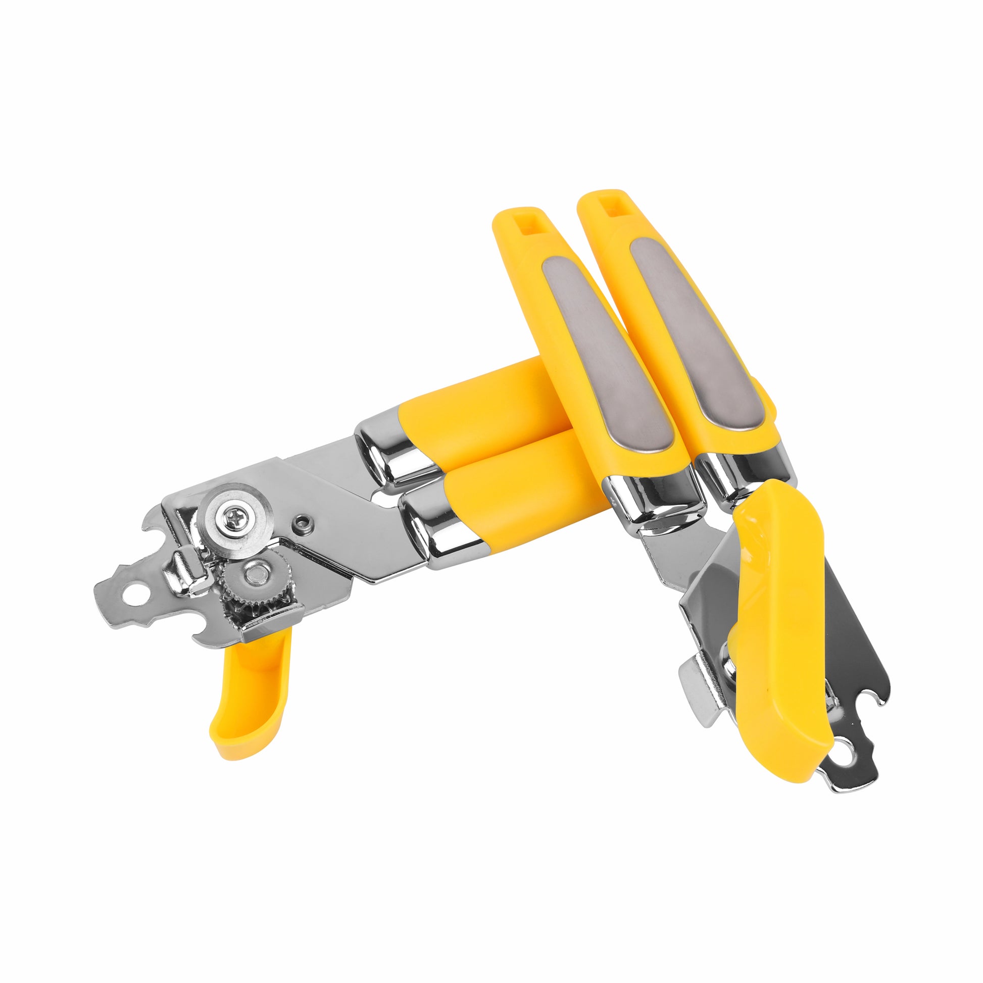Classy Touch - 3-In-1 Stainless Steel Can Opener Yellow - Ghar Sajawat