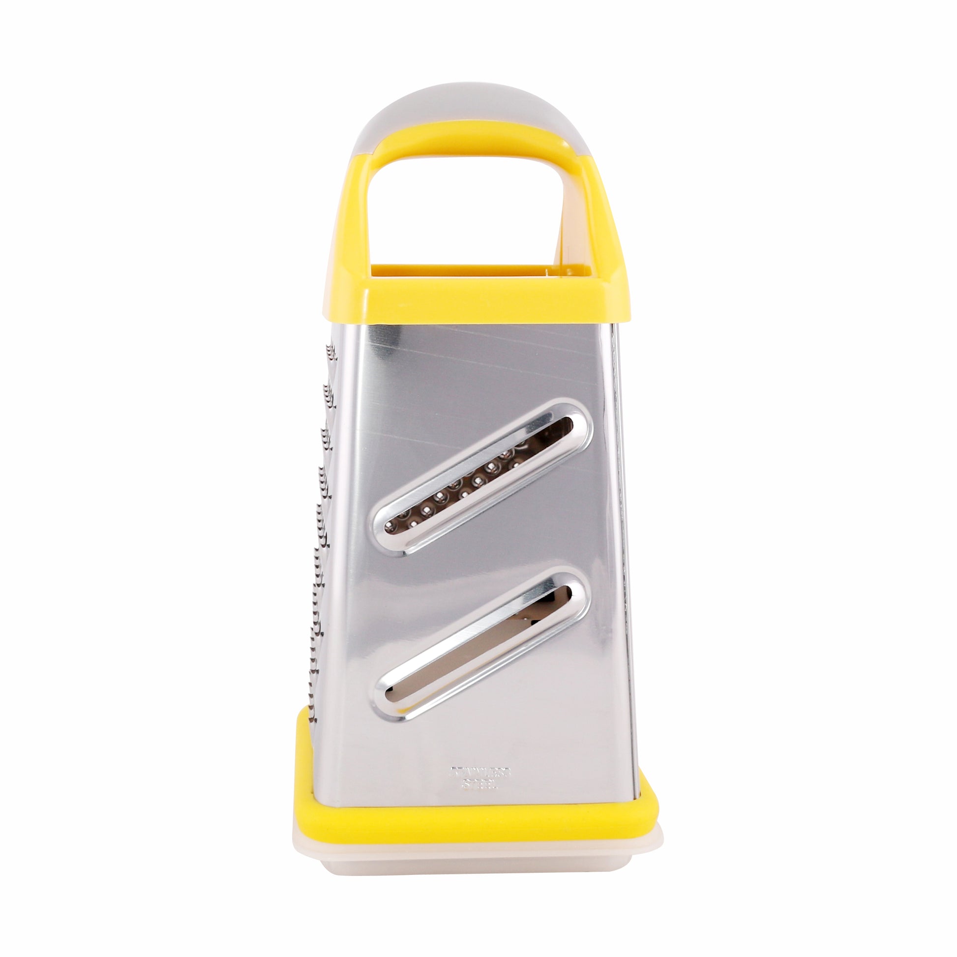 Classy Touch - 4 in 1 Stainless Steel, Silicone Grater With Container Yellow - Ghar Sajawat