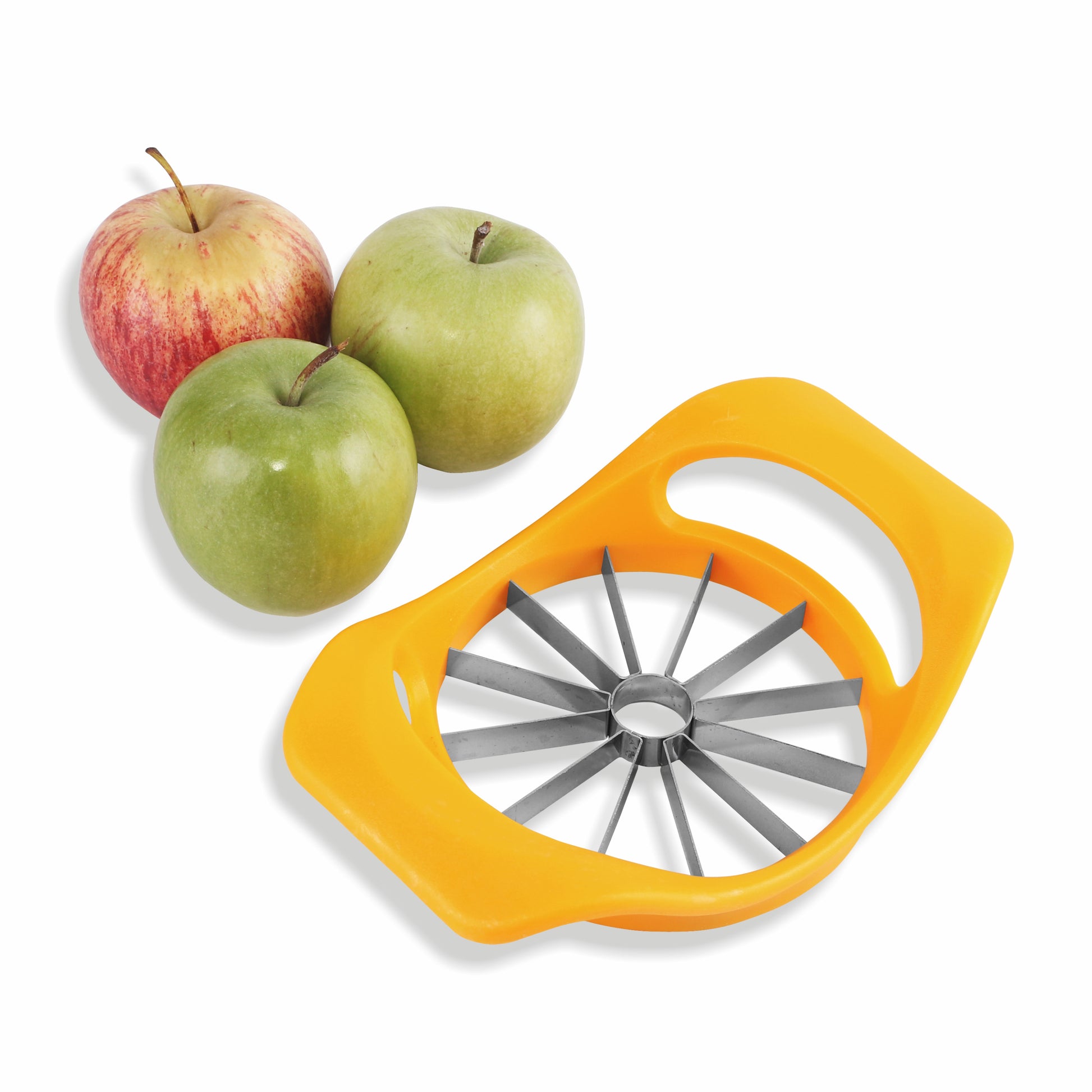 Classy Touch - Apple Cutter Stainless Steel Blades Yellow - Ghar Sajawat