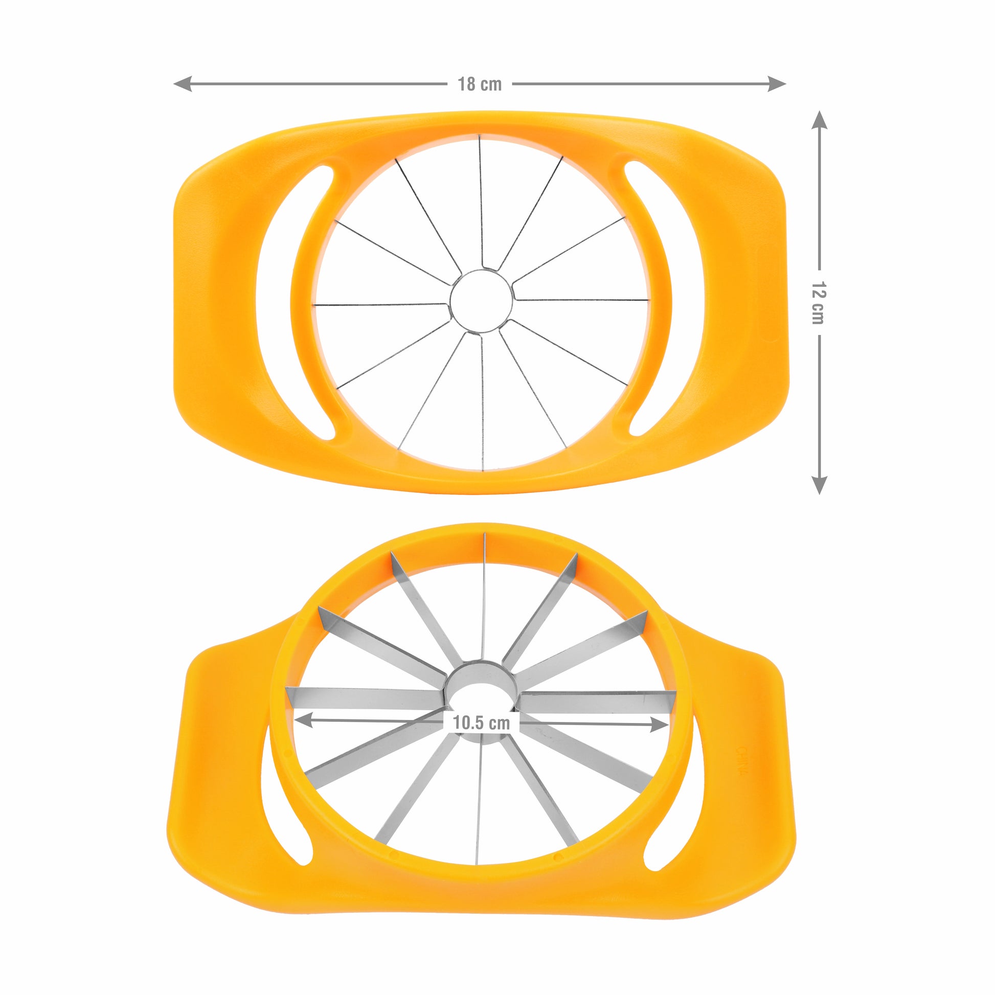 Classy Touch - Apple Cutter Stainless Steel Blades Yellow - Ghar Sajawat
