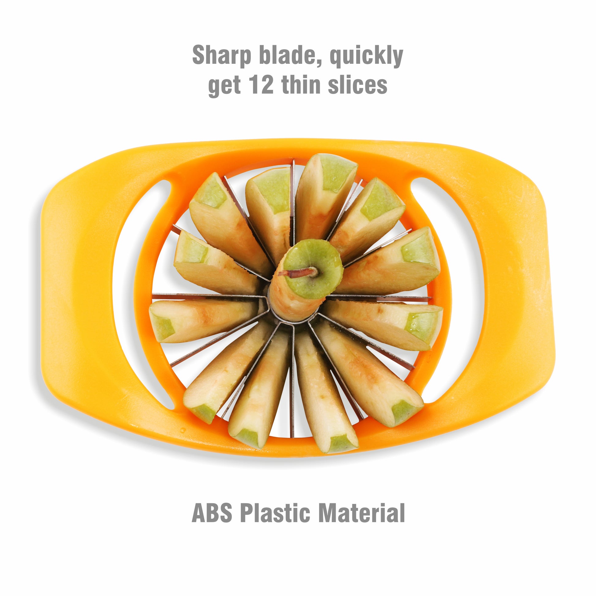 Classy Touch - Apple Cutter Stainless Steel Blades Yellow - Ghar Sajawat