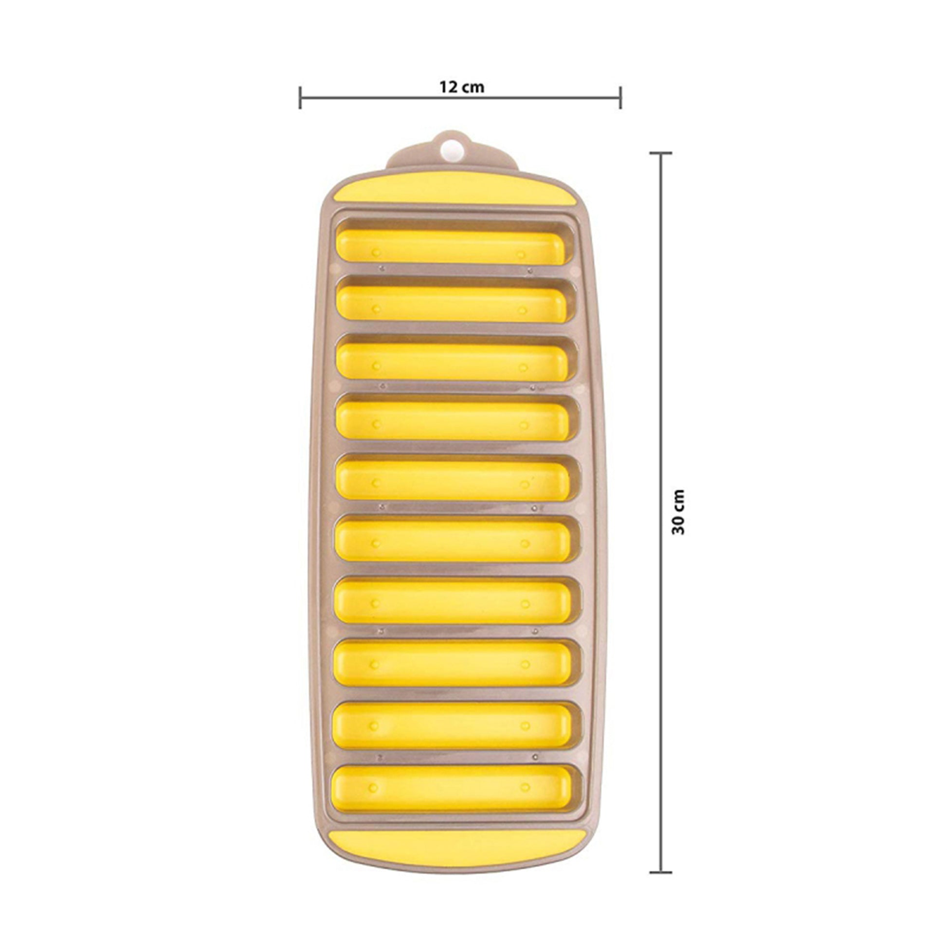 Classy Touch - Ice Cube Tray Silicone Ice Stick Cube Trays with Easy Push and Pop Out Material Yellow - Ghar Sajawat
