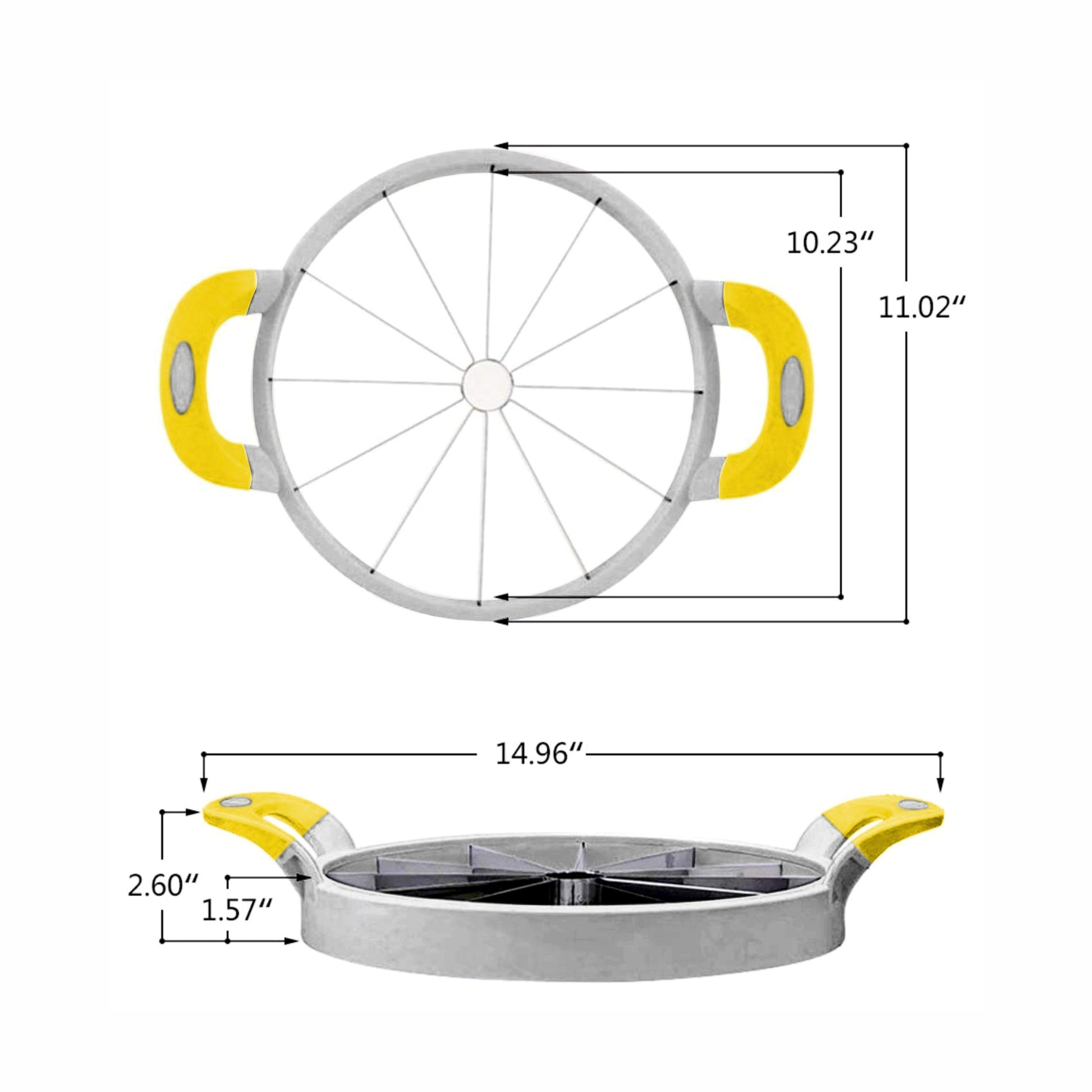 Classy Touch - Melons Cutter Stainless Steel Blades Yellow - Ghar Sajawat