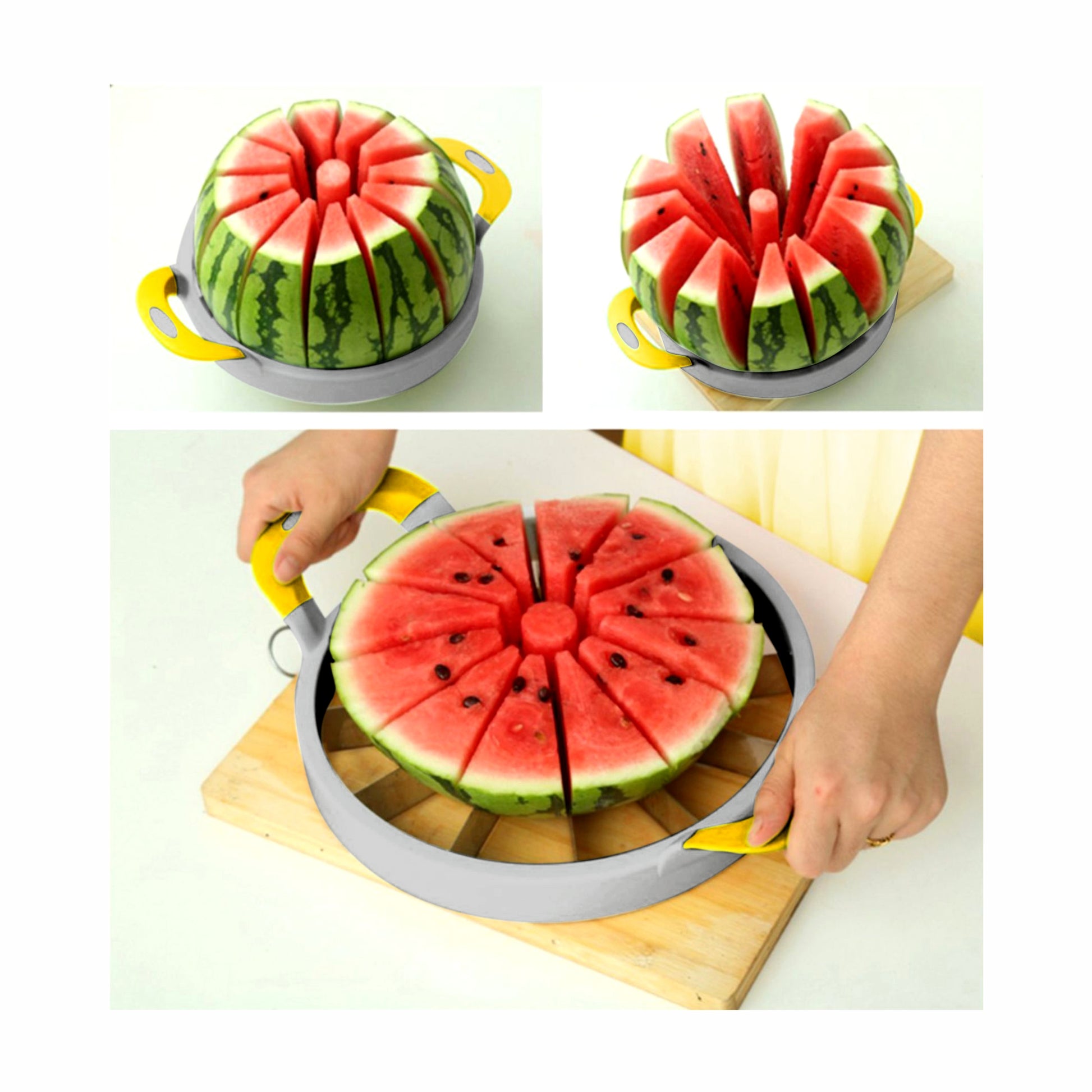 Classy Touch - Melons Cutter Stainless Steel Blades Yellow - Ghar Sajawat