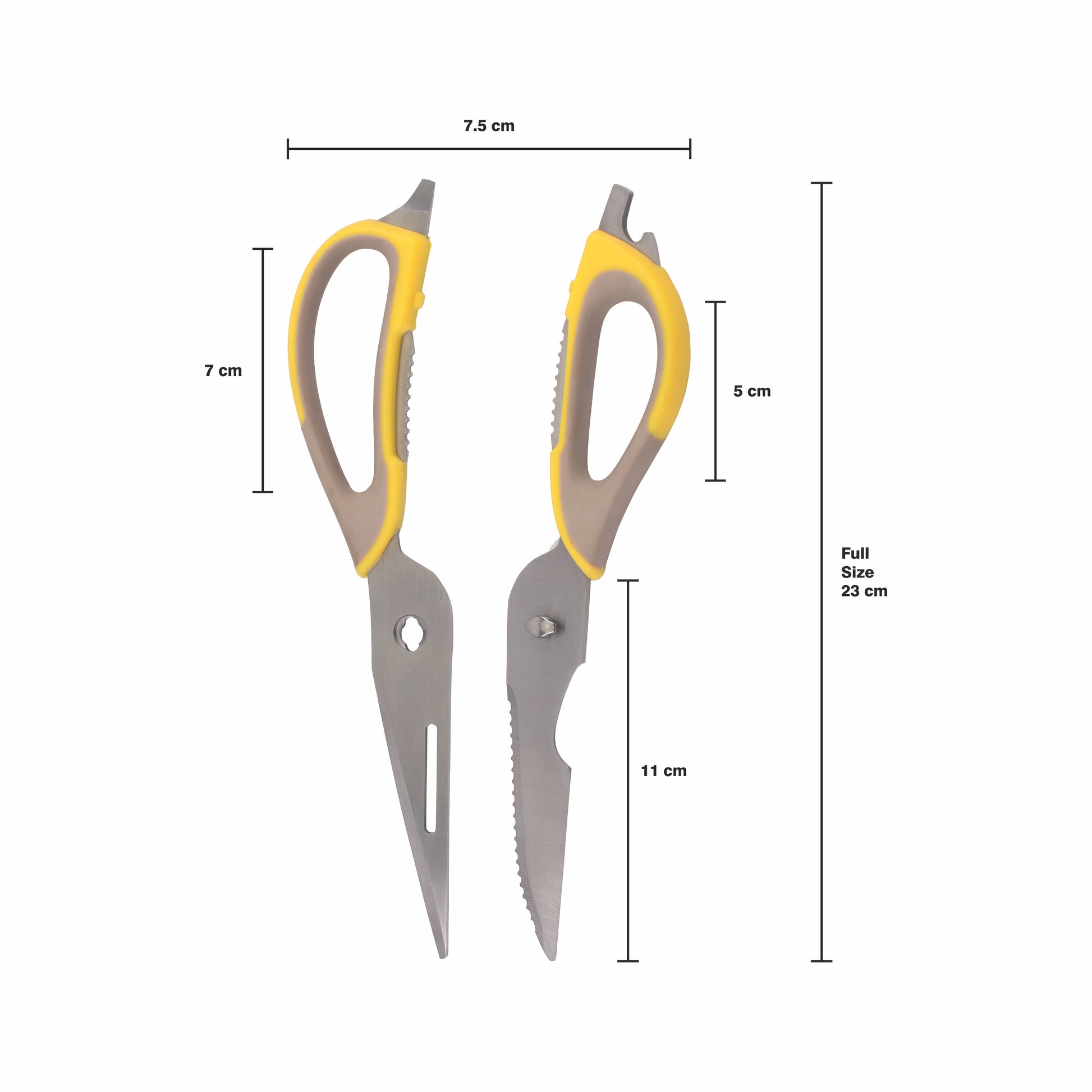 Classy Touch - Multifunctional Scissor Professional Multifunctional Stainless Steel Scissor Yellow - Ghar Sajawat