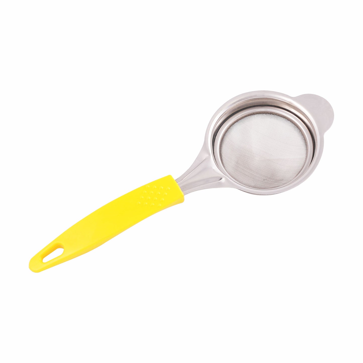 Classy Touch - Tea Strainer Stainless Steel Double Mesh Tea Strainer (Small) Yellow - Ghar Sajawat