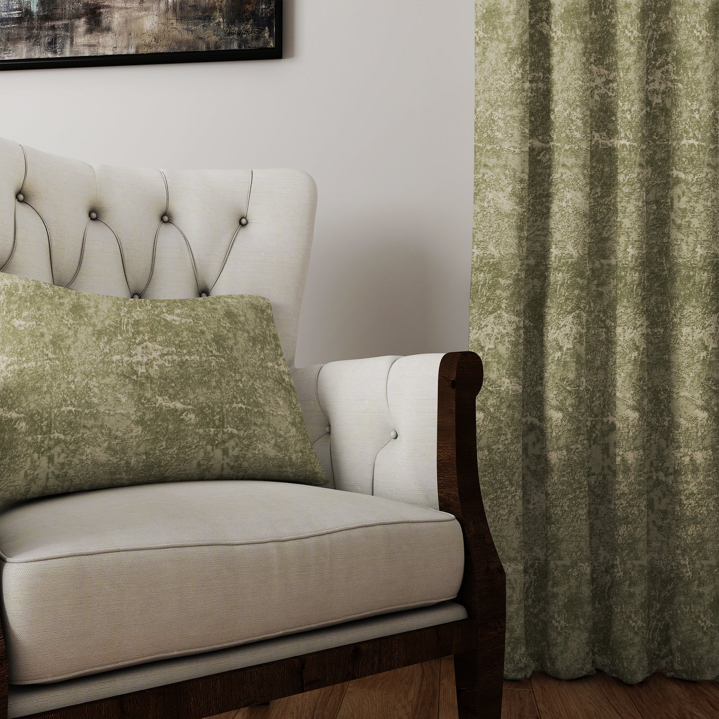 Curtain Street - 00041 Turbo Print Green