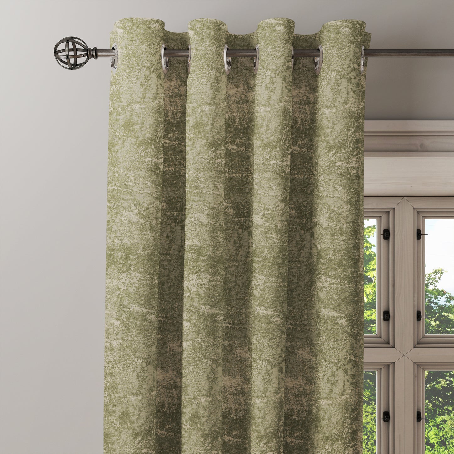 Curtain Street - 00041 Turbo Print Green