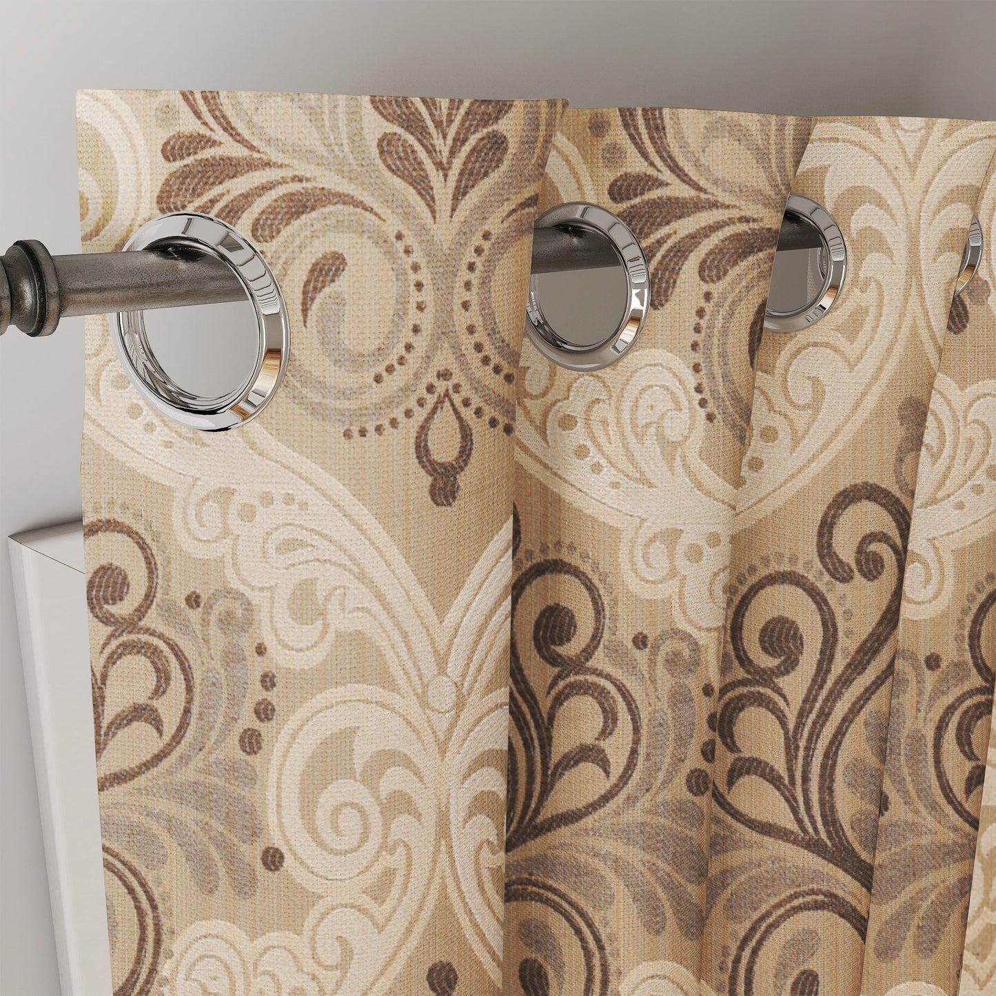 Curtain Street - Irish Medallion Curtain (75002-2) Beige