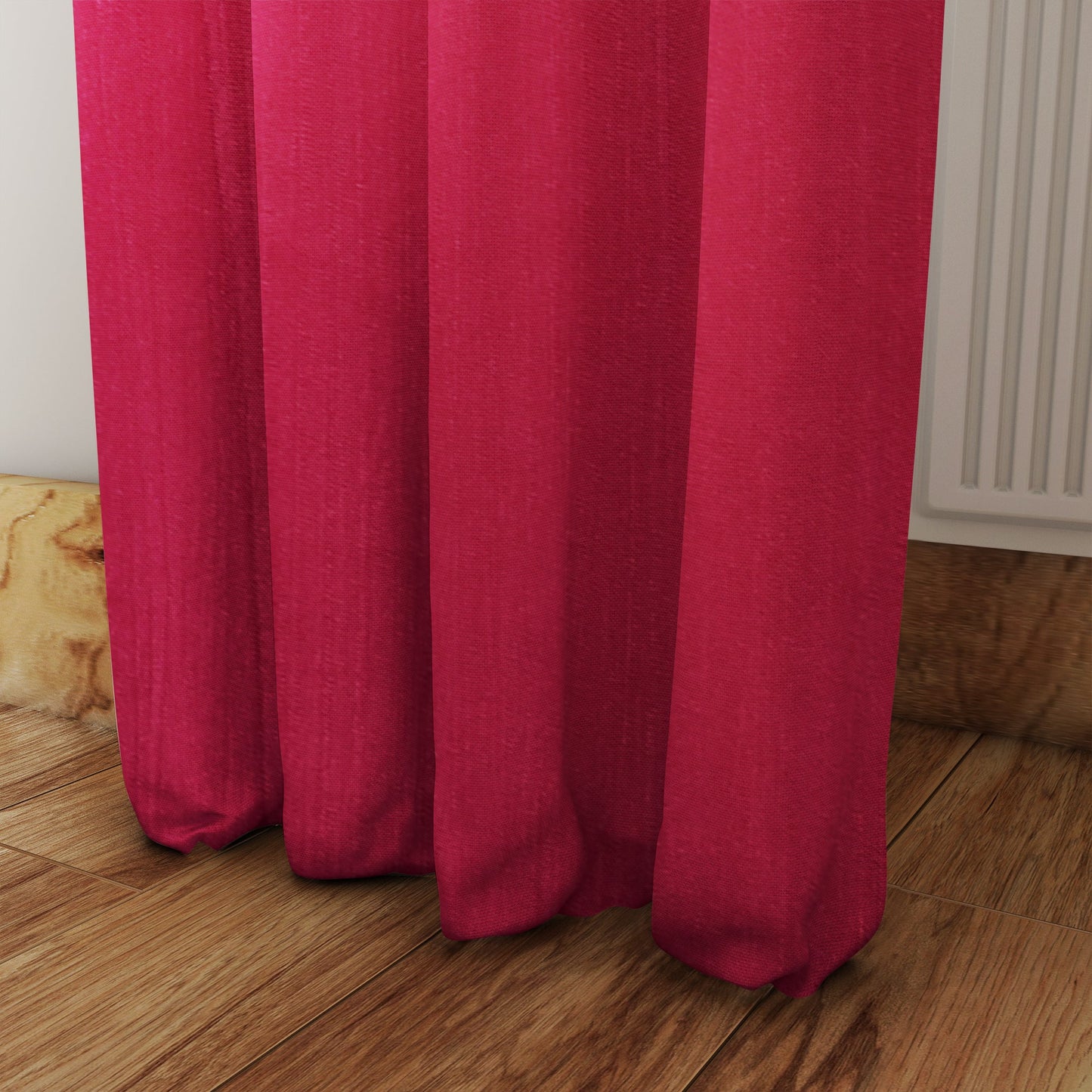 Curtain Street - Long Crush Simple Curtain (14) Dark Pink