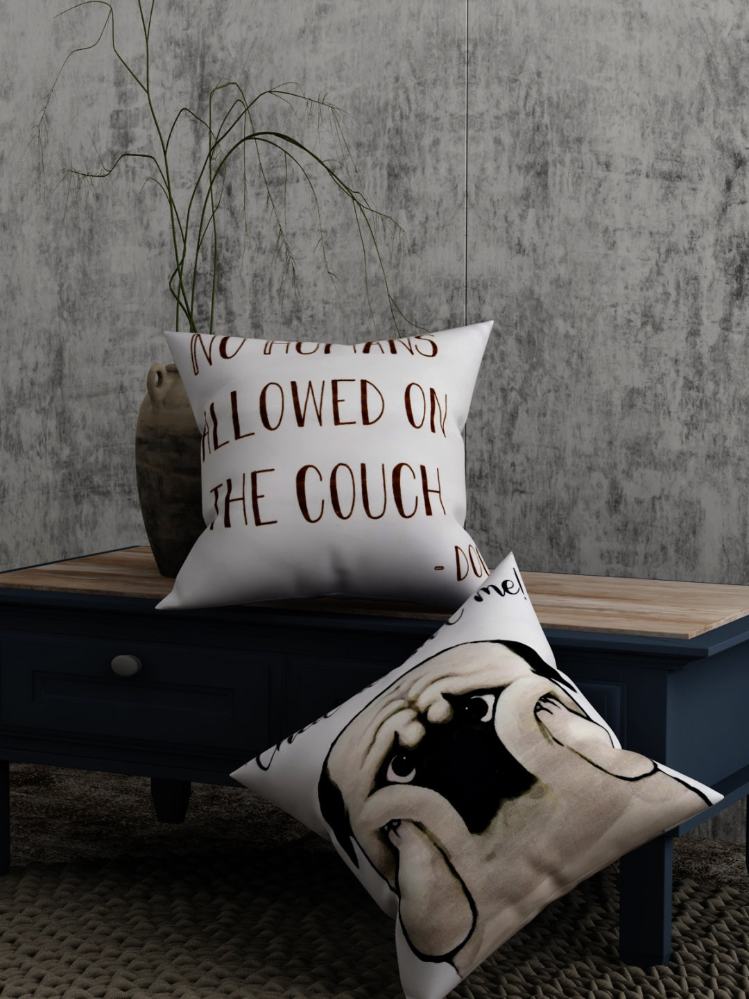 Dog Print Set of 2 Cushion Cover