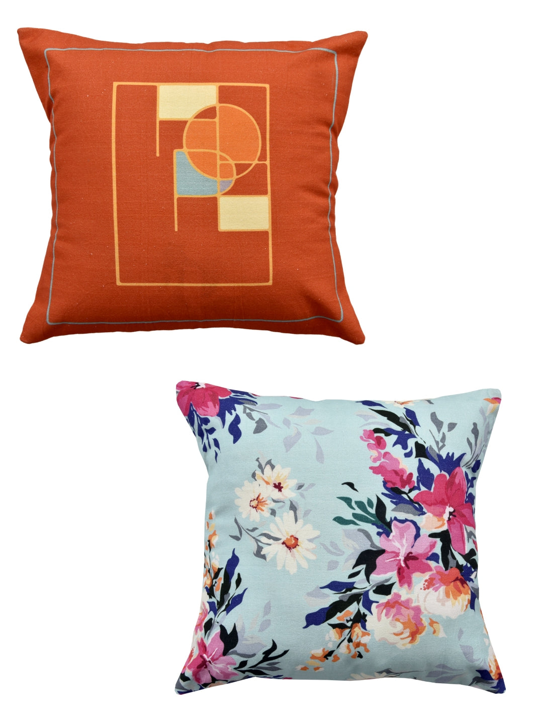 Floral Print Set of 2 Cushion Cover