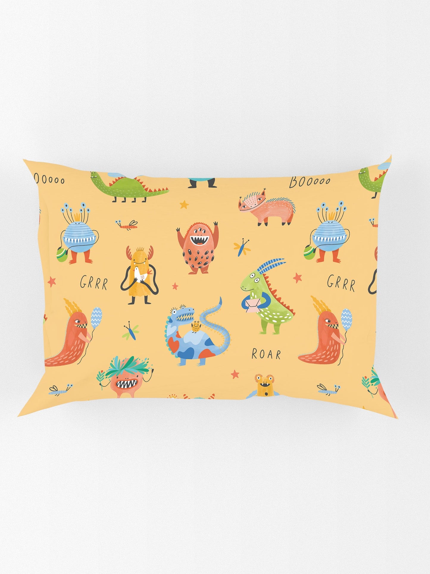 EverHome Blue Conversational Print 100%Cotton Single Bedsheet with 1 Pillow Cover (150X224 cm)