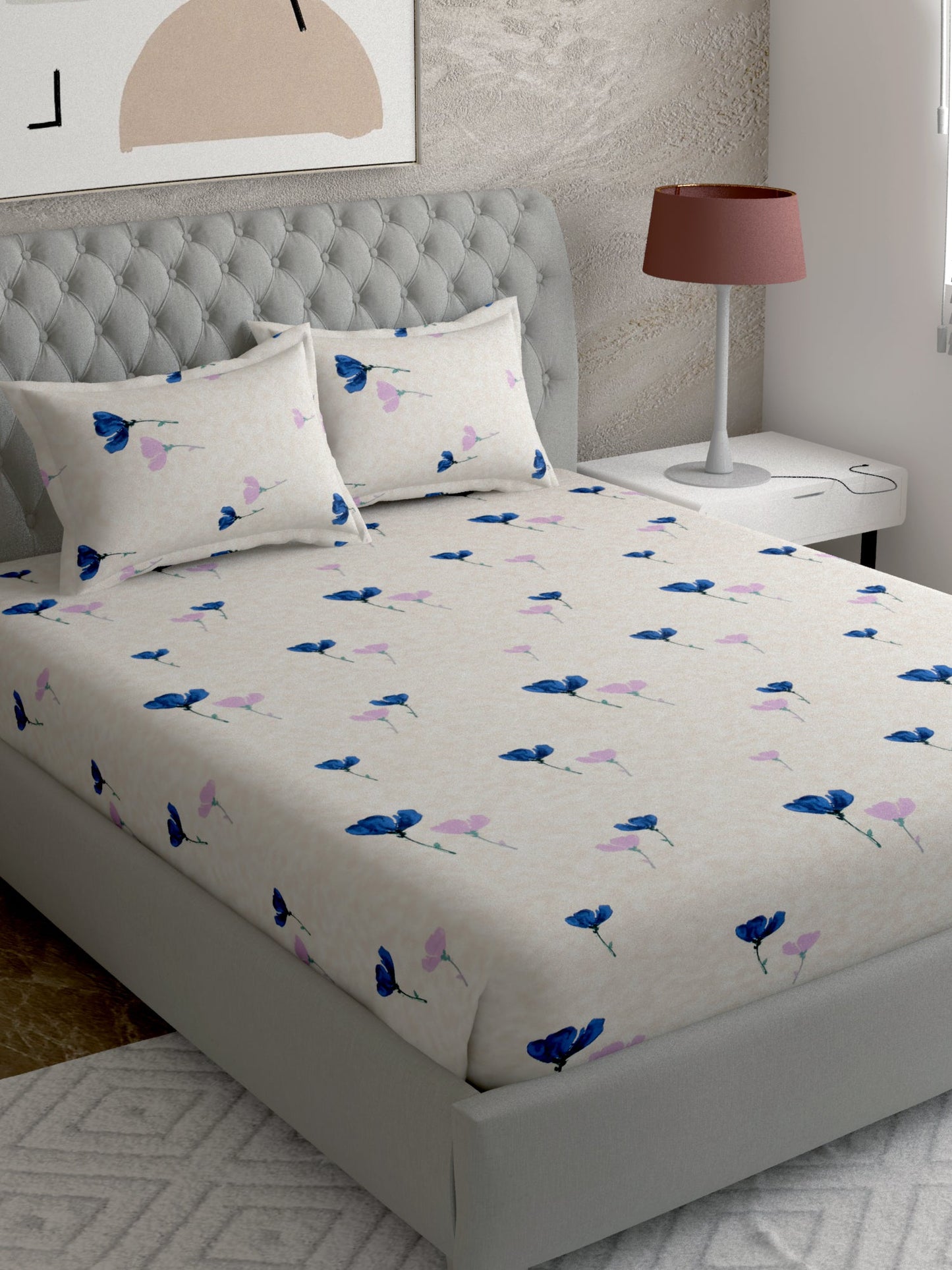 Rio - Super King bedsheet with 2 Pillow Covers