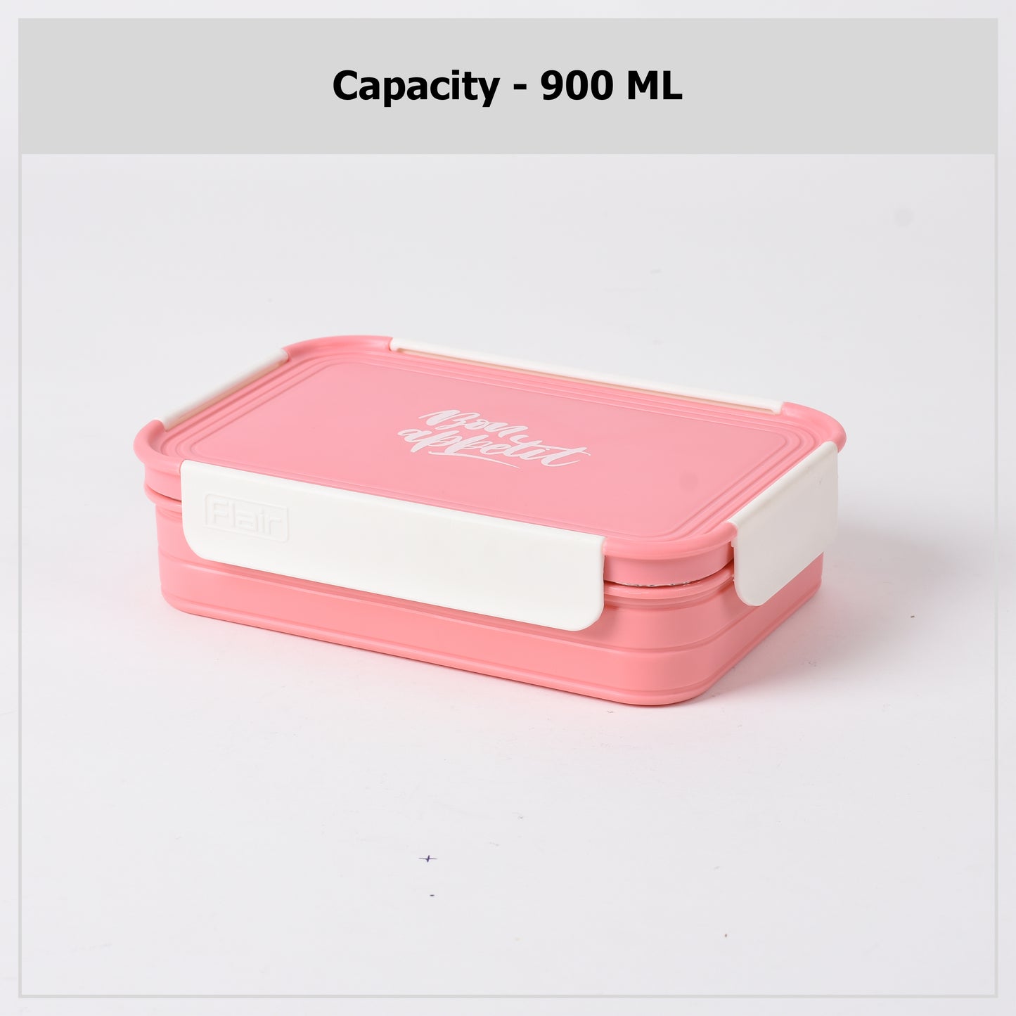 Flair - Trendy Large Stainless Steel Lunch Box 1Pcs (900ML) Pink - Ghar Sajawat