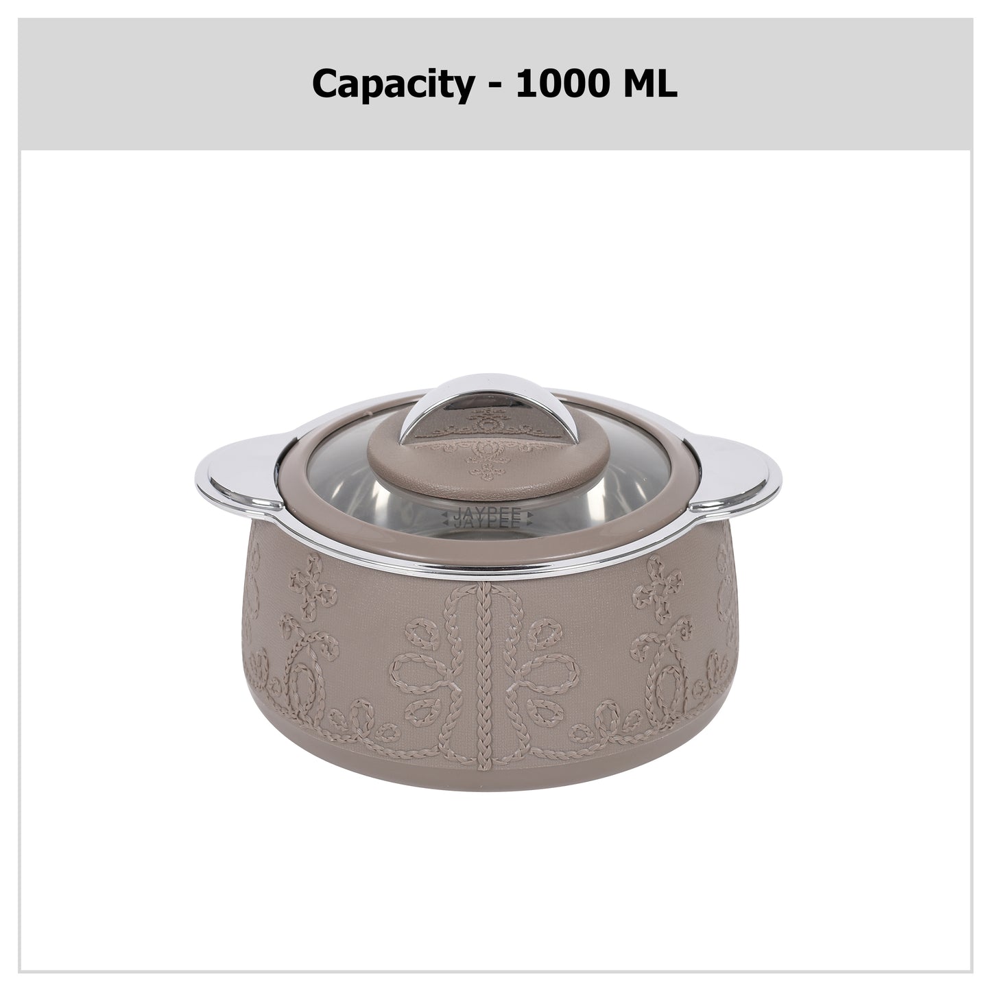 Jaypee Plus - Fabrene Stainless Steel Casserole 1Pcs (1000ML) Beidge - Ghar Sajawat