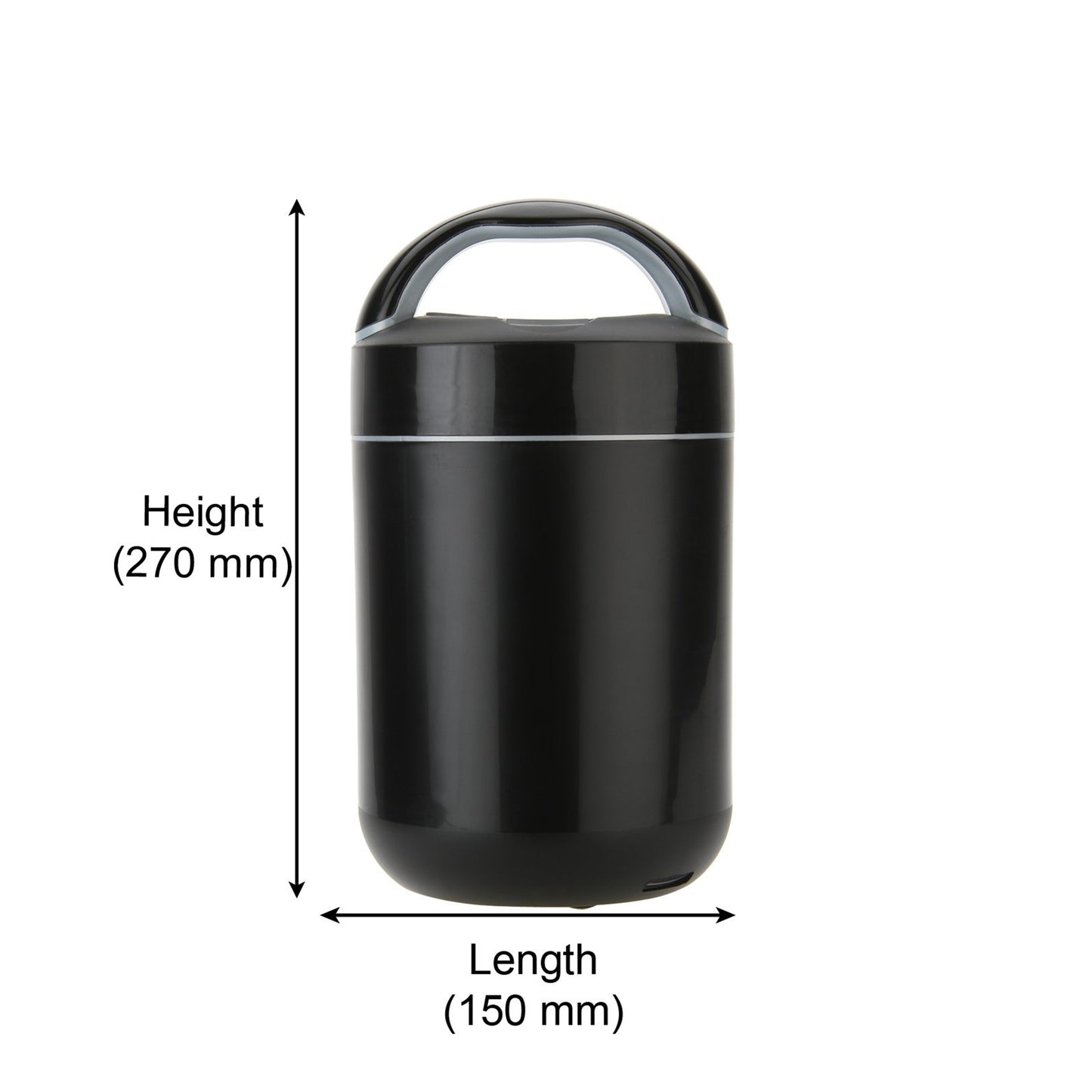 Jaypee Plus - Hotline 3 Stainless Steel Electric Lunch Box Set Of 3Pcs () Black - Ghar Sajawat