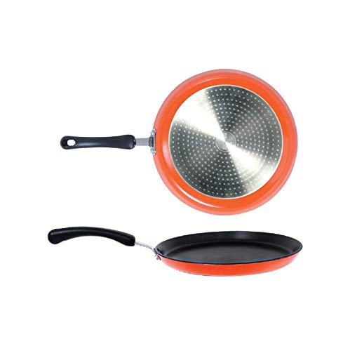 Meyer - Flat Tawa With Induction Non-Stick 28 Cm Orange - Ghar Sajawat
