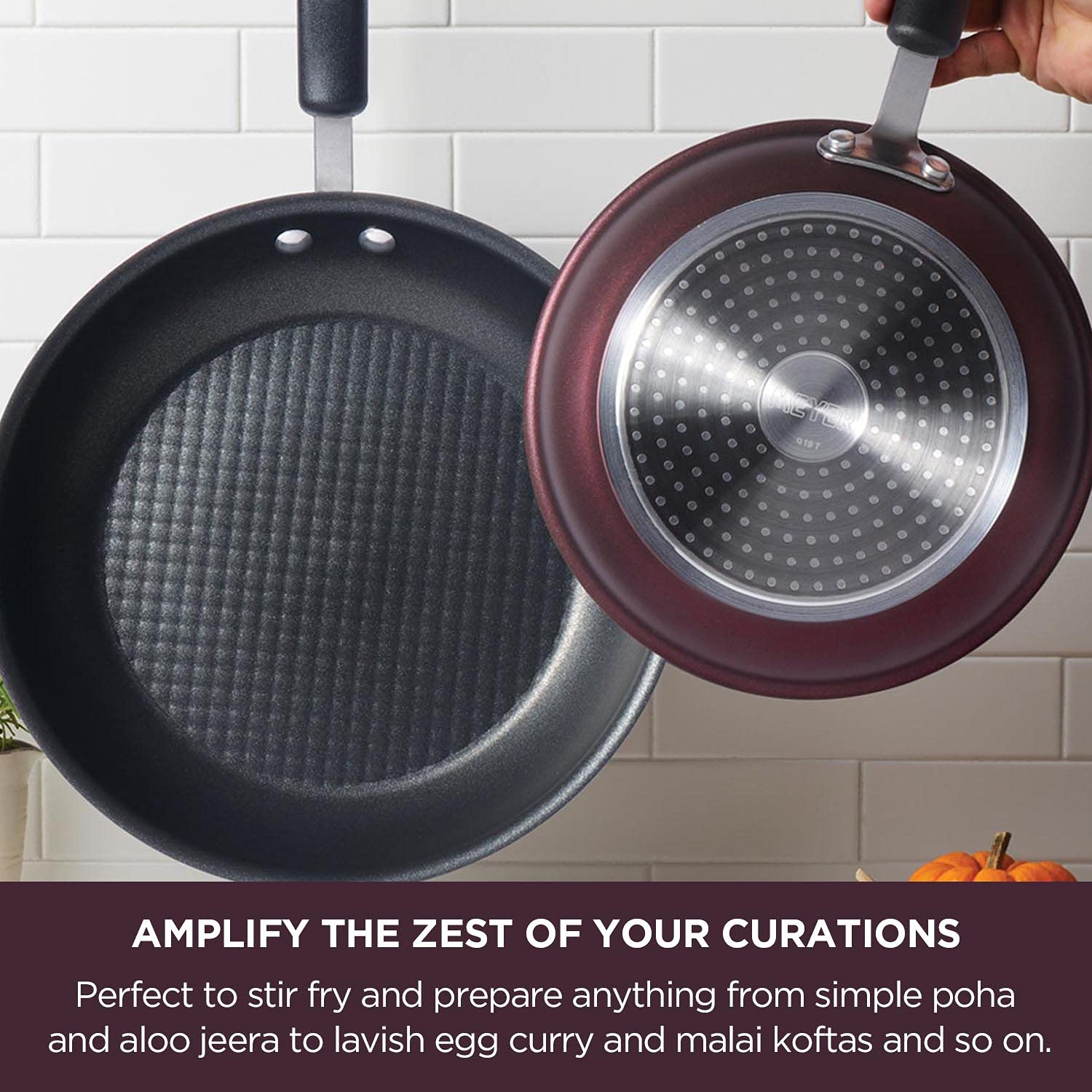 Meyer - PreSeasoned Curved Roti Tawa Cast Iron TOXIN-Free 26 Cm Black - Ghar Sajawat