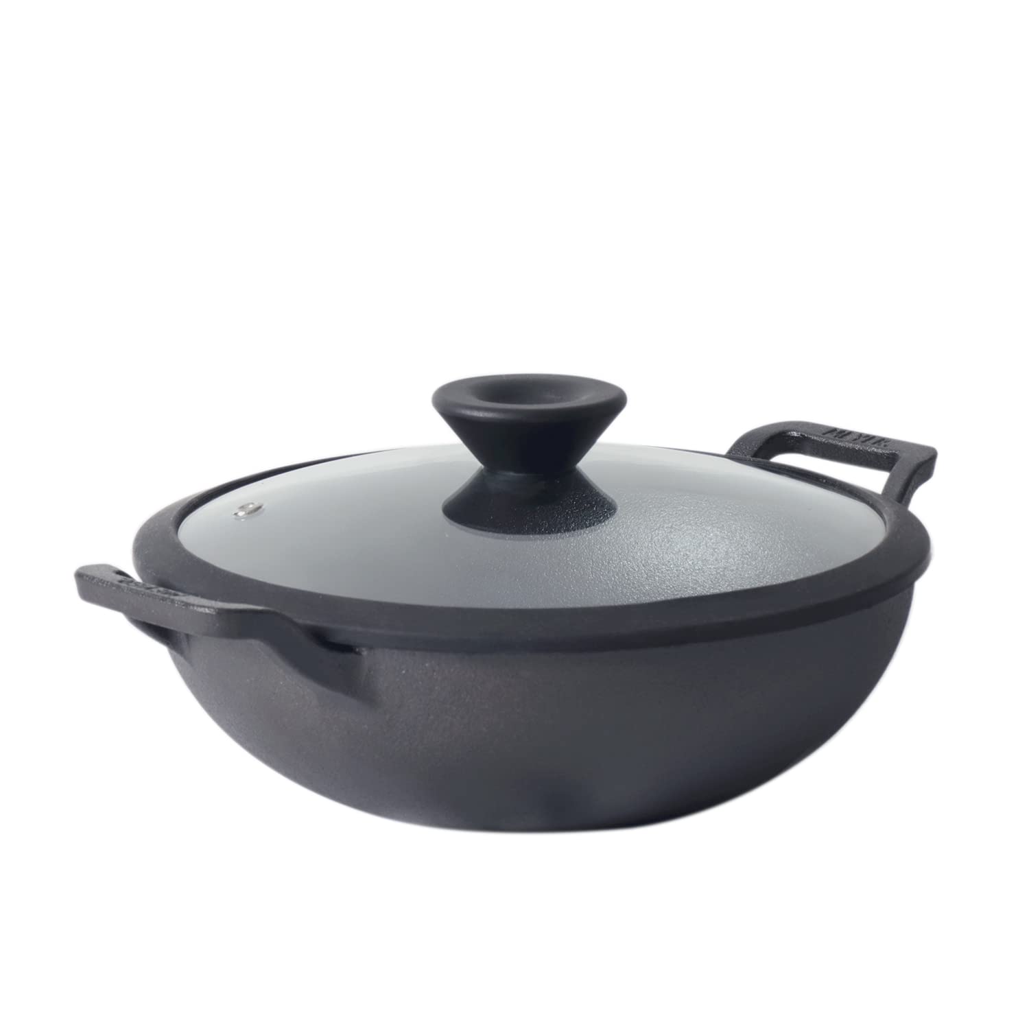 Meyer - PreSeasoned Kadai Cast Iron TOXIN-Free 30 Cm - 5.1 Ltr Black - Ghar Sajawat
