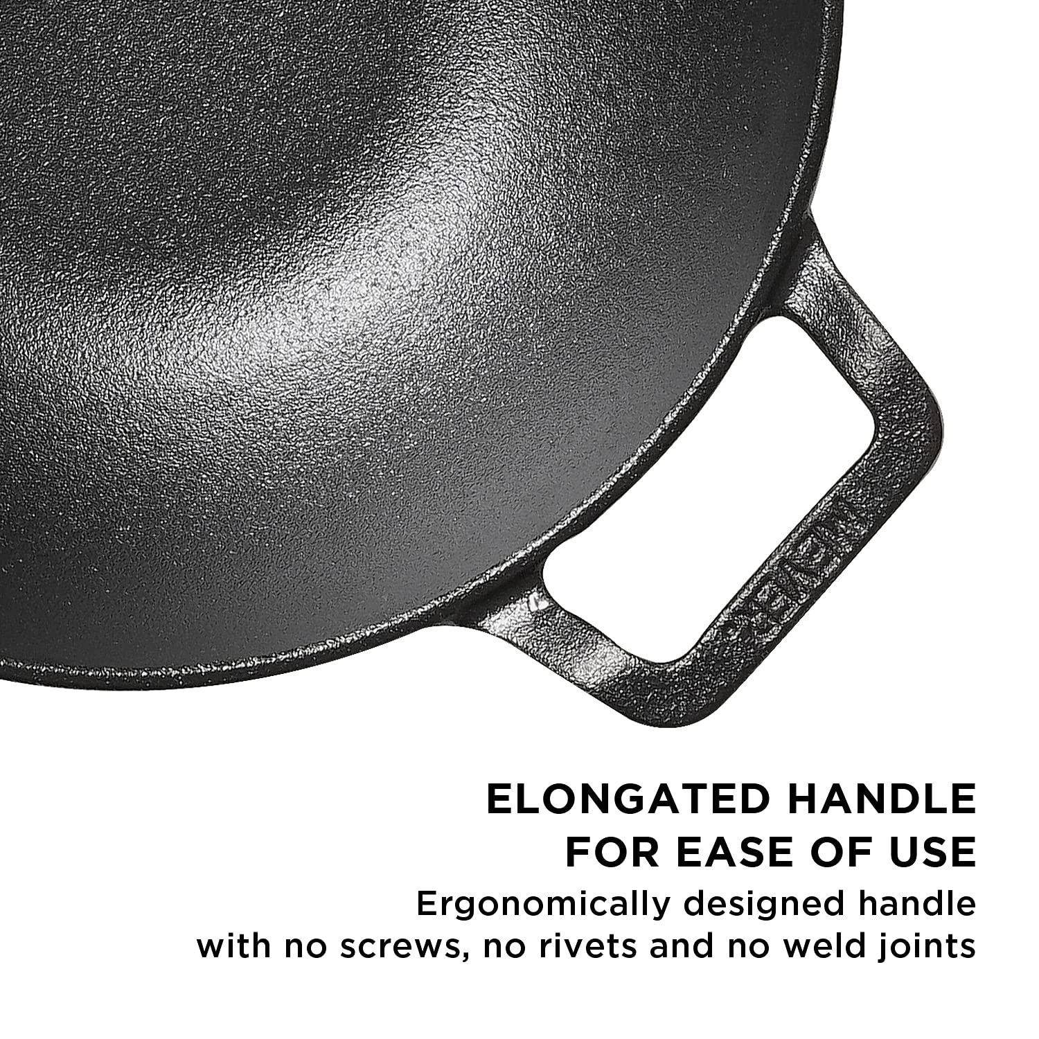 Meyer - PreSeasoned Kadai Cast Iron TOXIN-Free 30 Cm - 5.1 Ltr Black - Ghar Sajawat