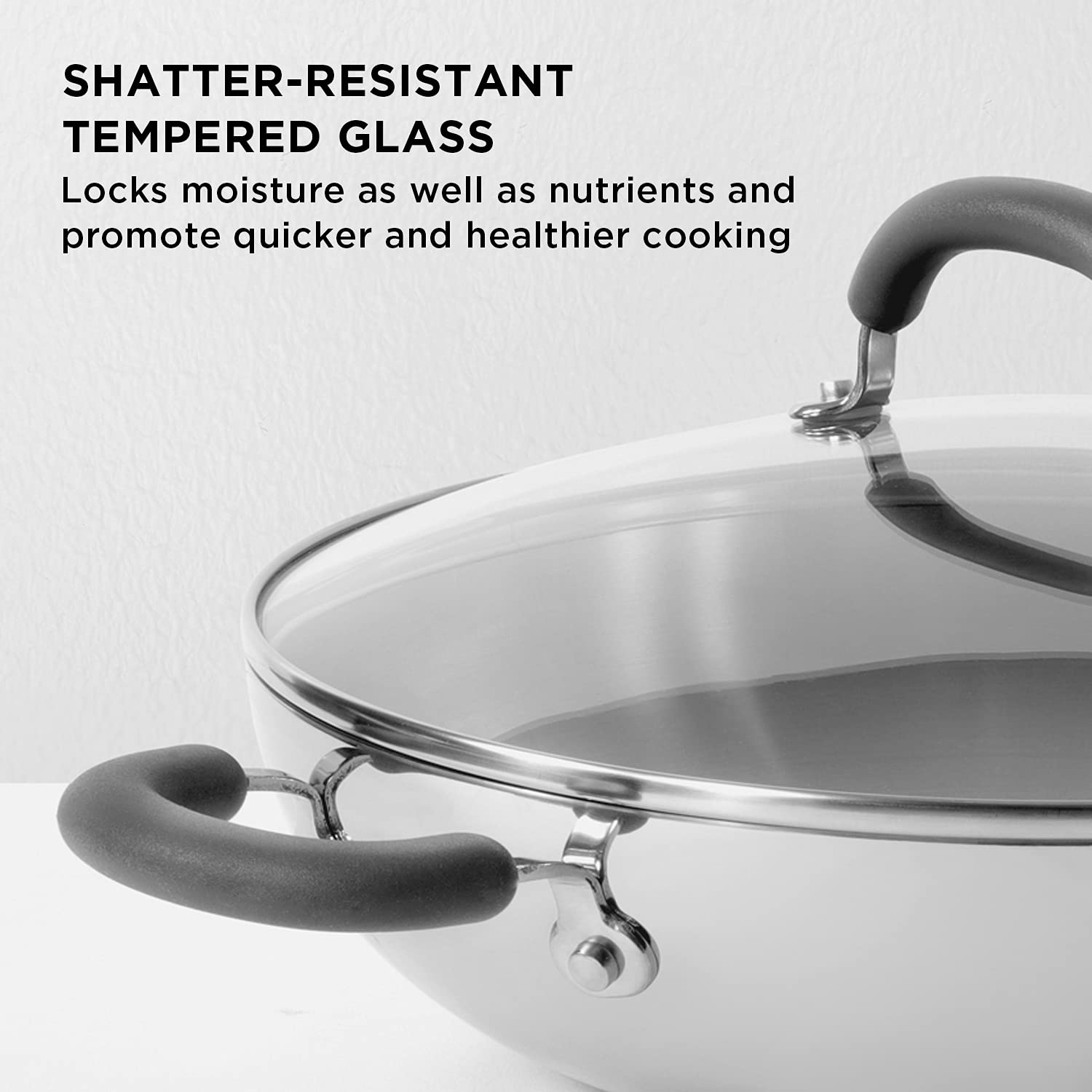 Meyer - Trivantage Kadai Triply Stainless Steel 26 Cm - 3.3 Ltr Silver - Ghar Sajawat