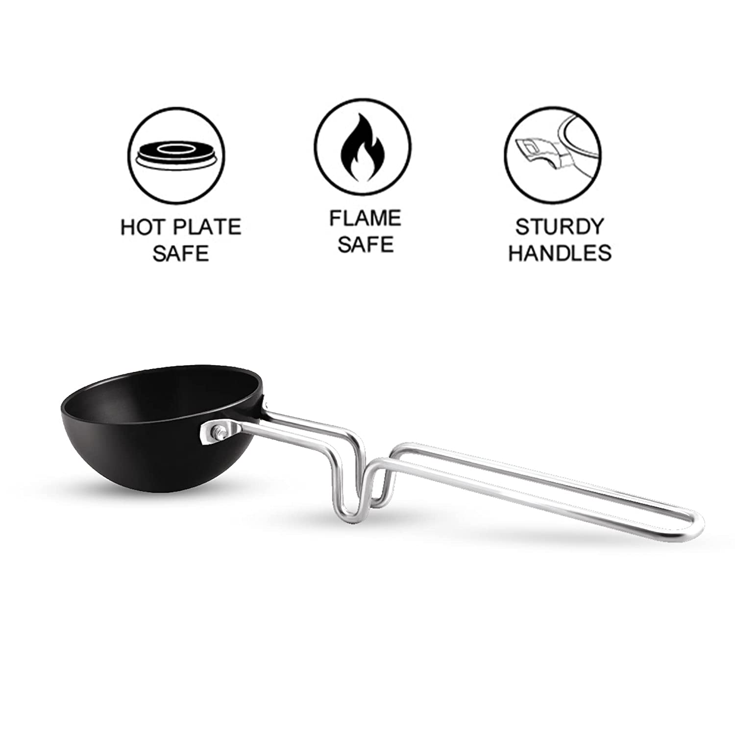 Milton - Procook Tadka Pan Hard Anodized 12 Cm Dark Grey - Ghar Sajawat