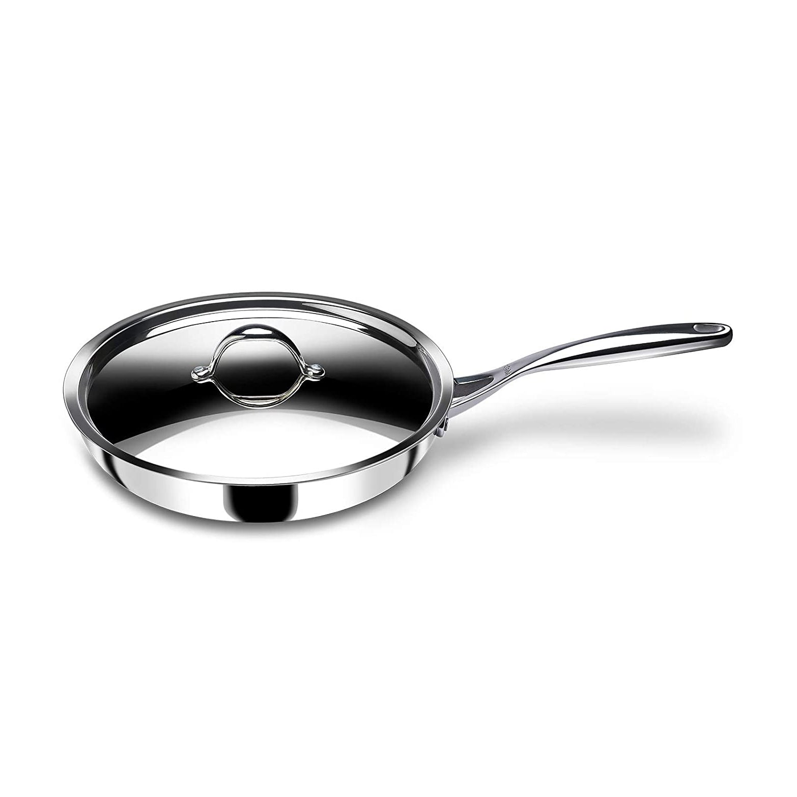 Stahl - Artisan Frypan Triply Stainless Steel 24 Cm - 1.8 Ltr Silver - Ghar Sajawat