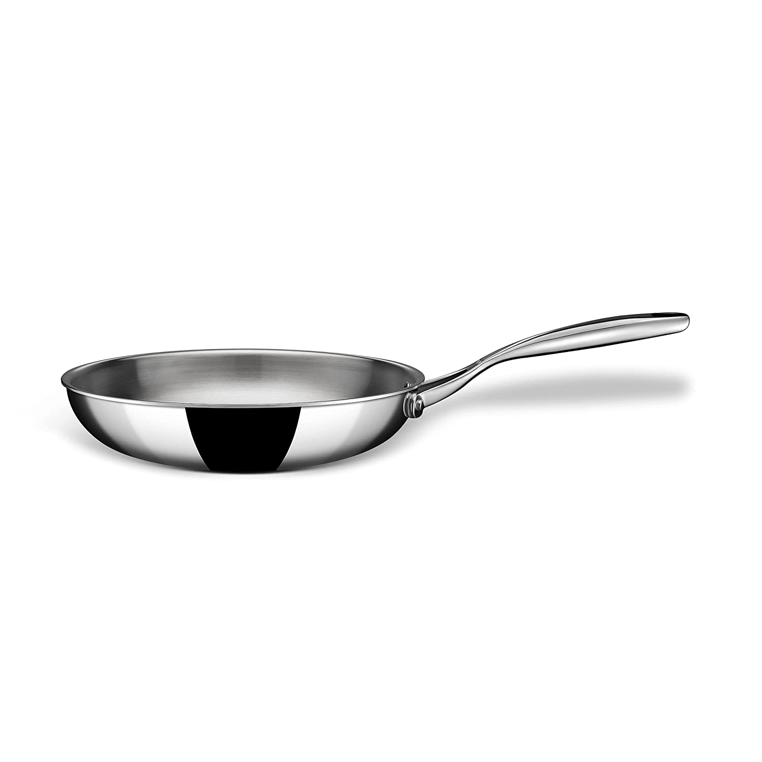 Stahl - Artisan Frypan Triply Stainless Steel 24 Cm - 1.8 Ltr Silver - Ghar Sajawat