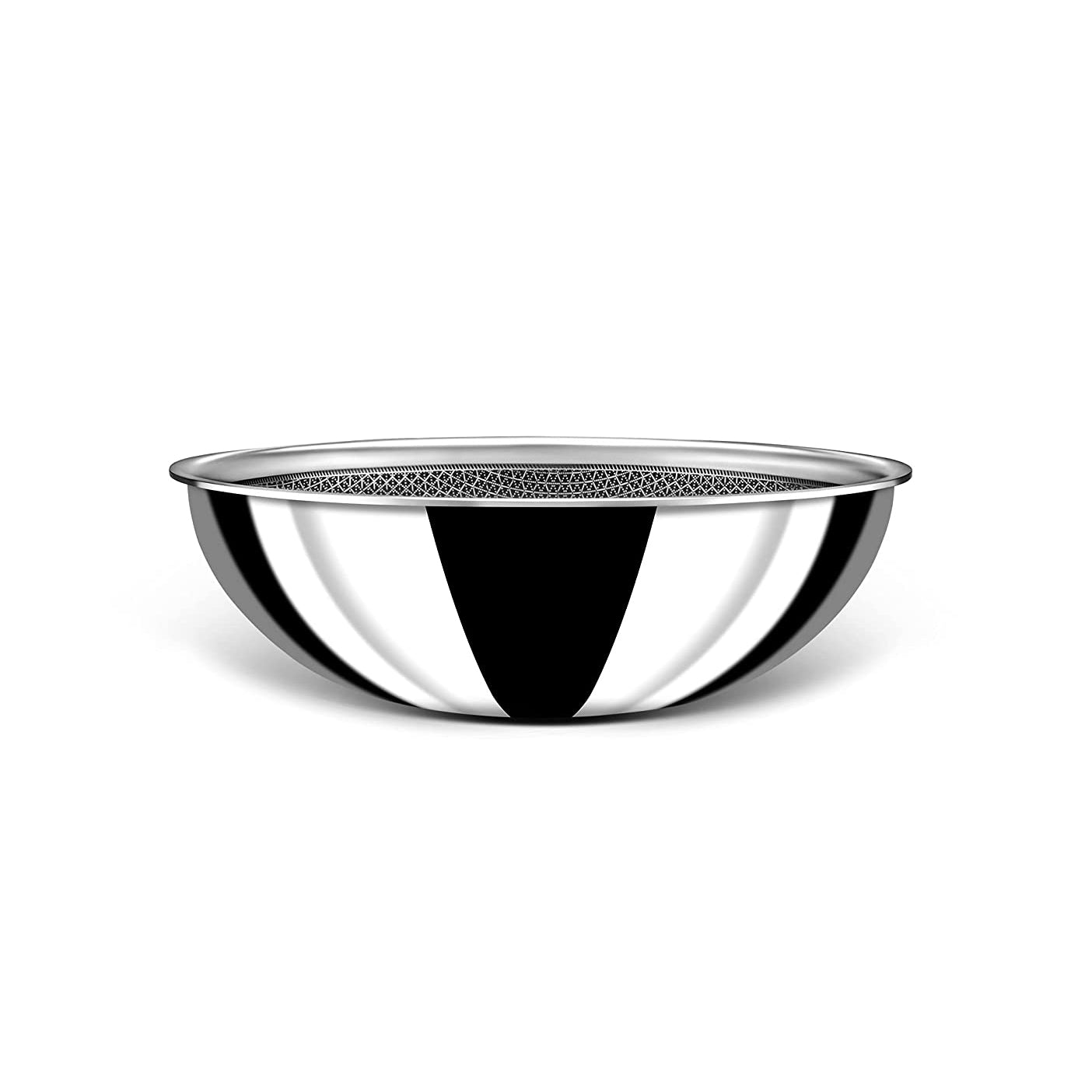 Stahl - Artisan Tasla Triply Stainless Steel 28 Cm - 4.4 Ltr Silver - Ghar Sajawat