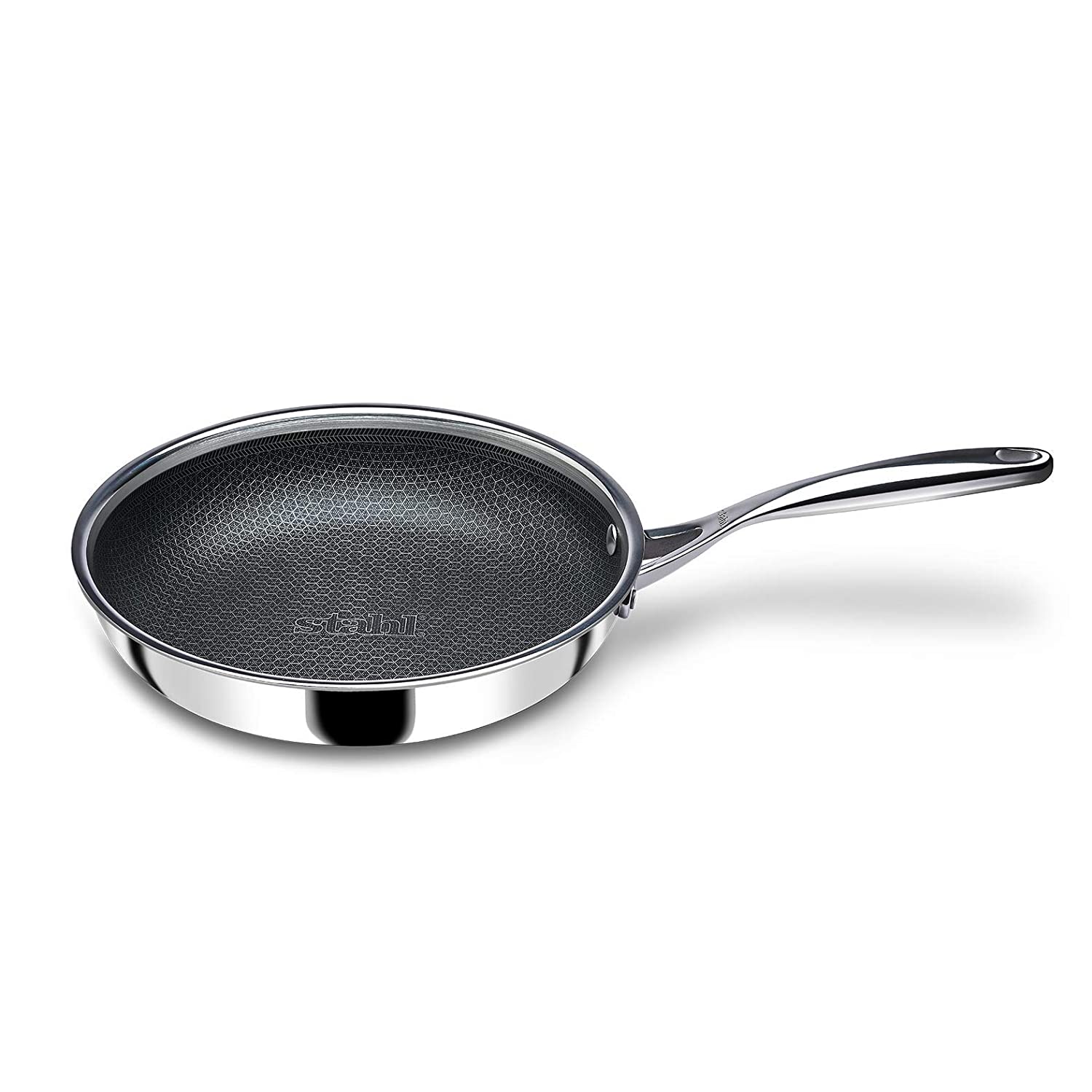 Stahl - Hybrid Frypan Non-Stick Triply Stainless Steel 20 Cm - 1.3 Ltr Silver - Ghar Sajawat