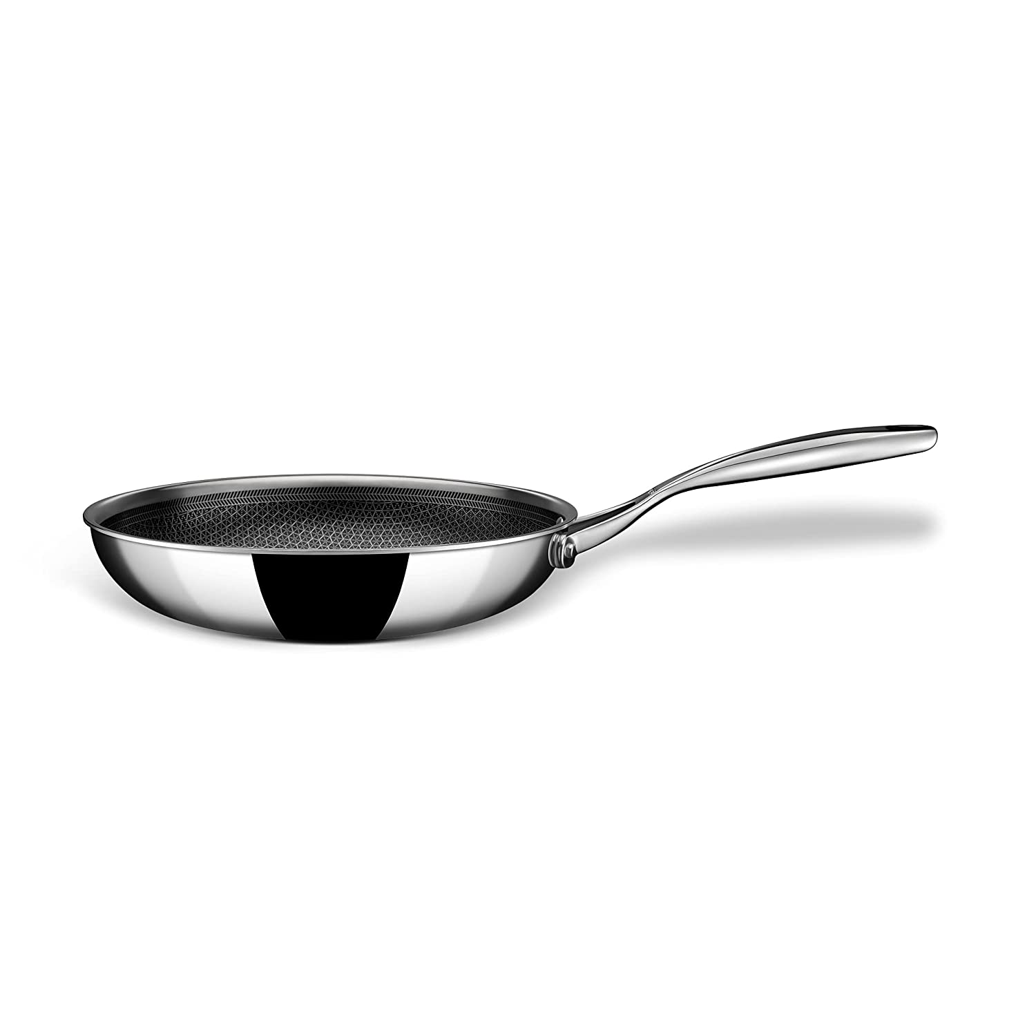 Stahl - Hybrid Frypan Non-Stick Triply Stainless Steel 20 Cm - 1.3 Ltr Silver - Ghar Sajawat