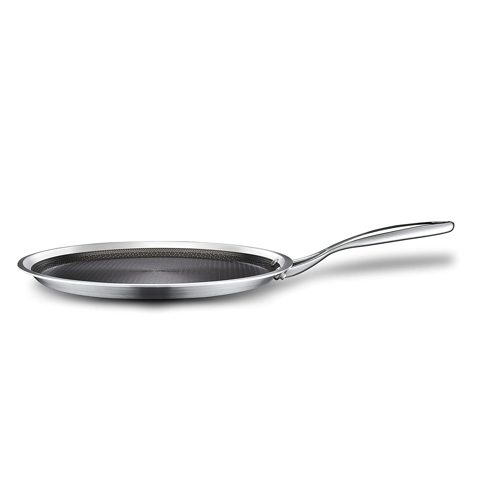 Stahl - Hybrid Tawa Non-Stick Triply Stainless Steel 28 Cm Silver - Ghar Sajawat