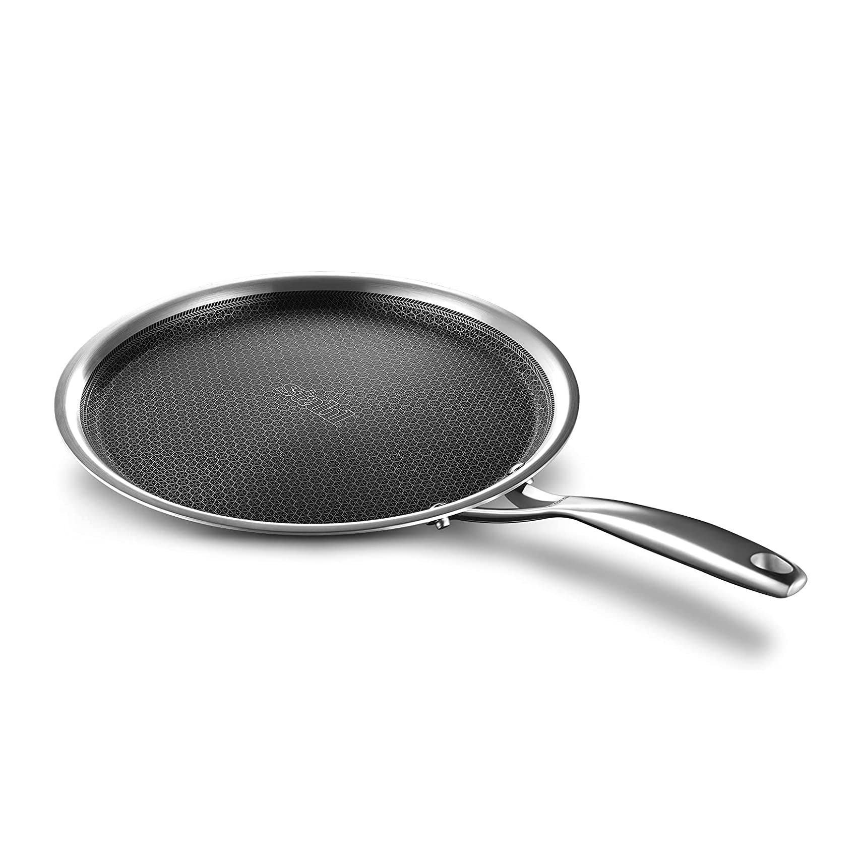 Stahl - Hybrid Tawa Non-Stick Triply Stainless Steel 28 Cm Silver - Ghar Sajawat