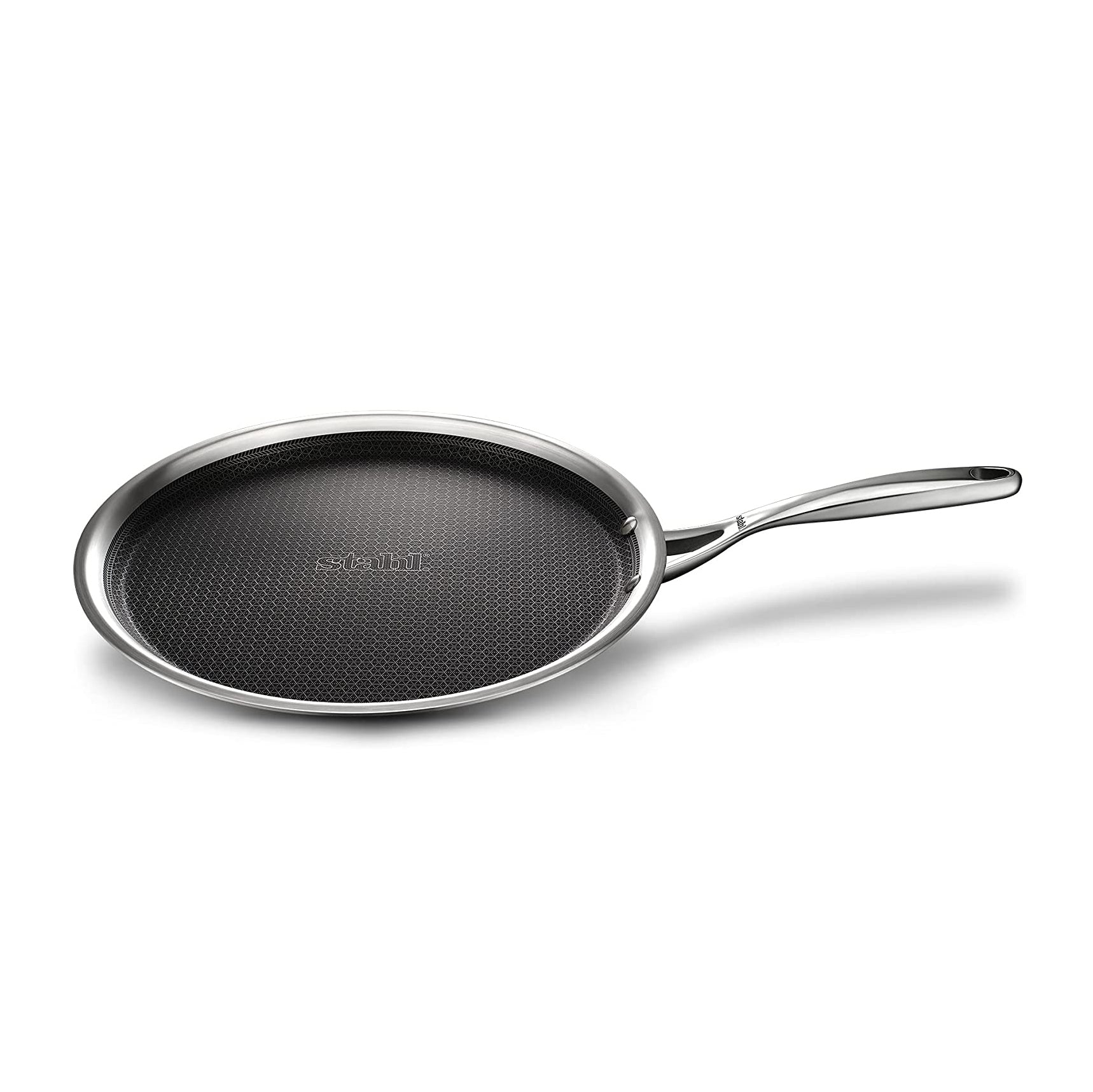 Stahl - Hybrid Tawa Non-Stick Triply Stainless Steel 30 Cm Silver - Ghar Sajawat