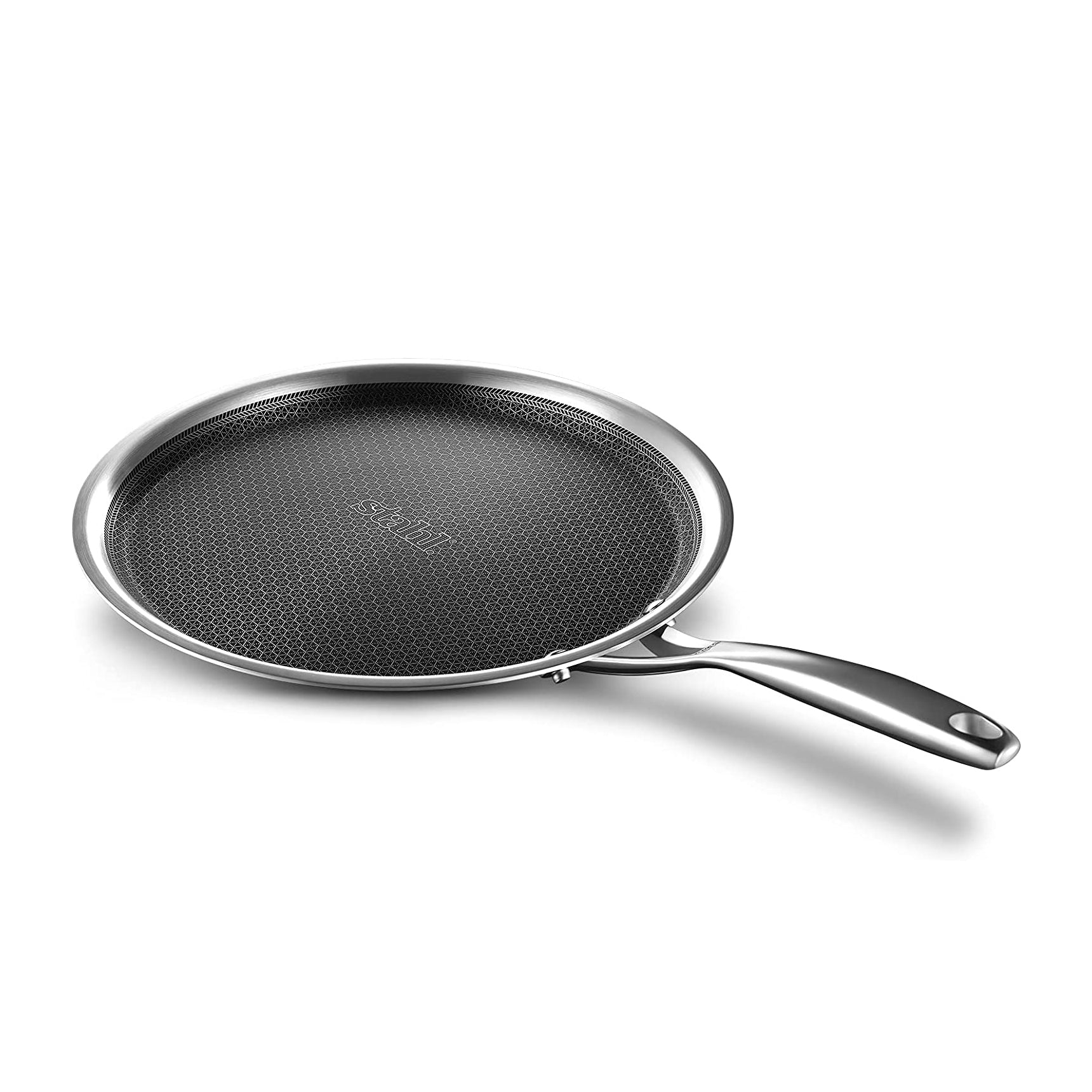 Stahl - Hybrid Tawa Non-Stick Triply Stainless Steel 30 Cm Silver - Ghar Sajawat