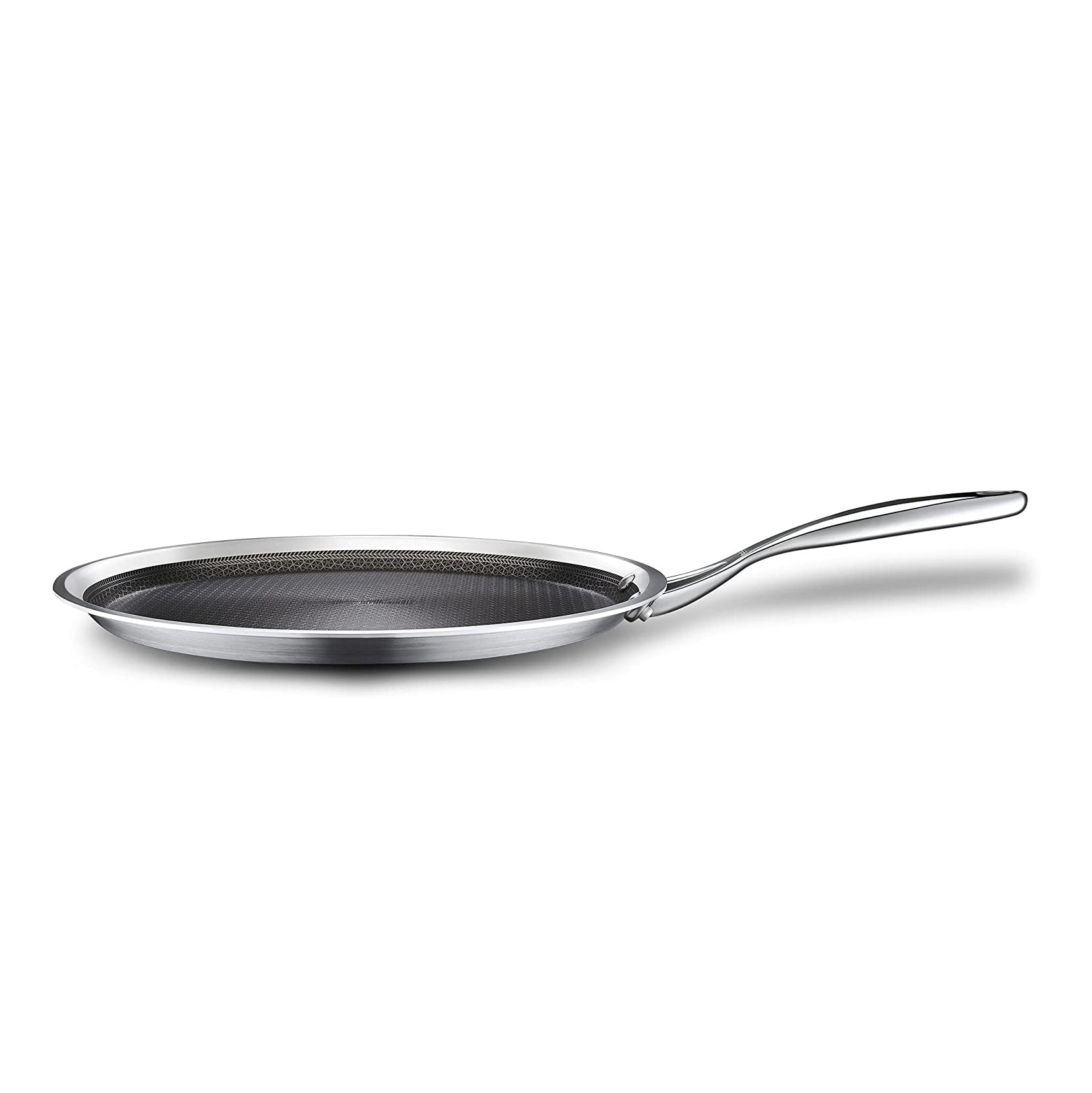 Stahl - Hybrid Tawa Non-Stick Triply Stainless Steel 32 Cm Silver - Ghar Sajawat