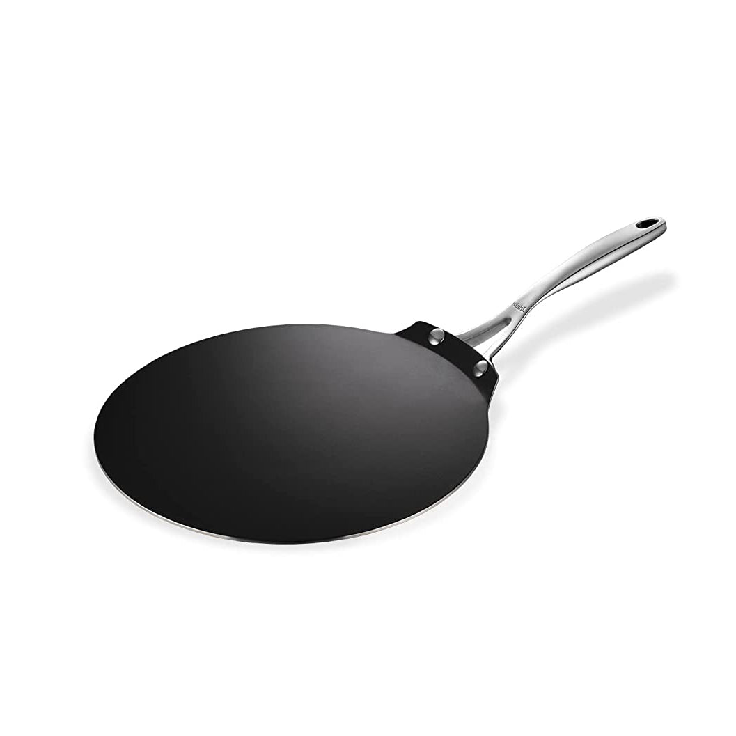 Stahl - Neverstick Tawa Non-Stick Triply Stainless Steel 28 cm Silver - Ghar Sajawat