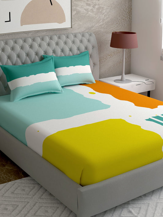 Abstract Print 100% Cotton Bedsheet Set