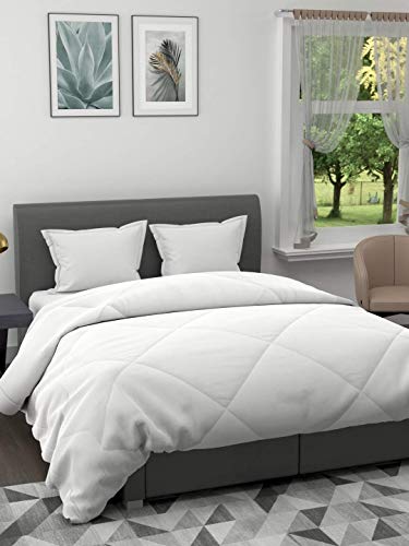 Pure White Microfiber Double comforter for Mild Winter
