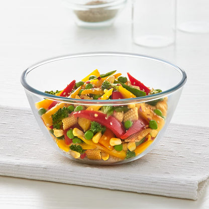 Borosil - Mixing Bowl Microwave Safe Borosilicate Glass 0.5 Ltr Transparent