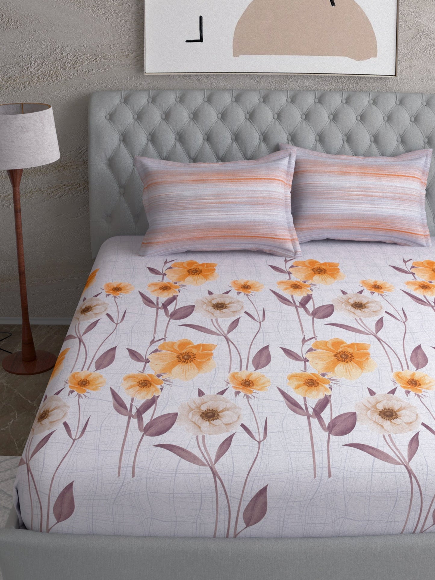Cotton Satin Super King Bedsheet Combo Set