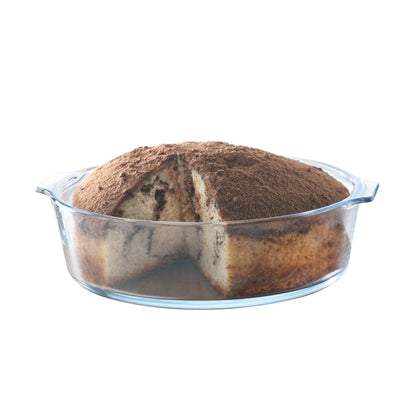 Borosil - Cake Dish Microwave Safe Borosilicate Glass 1.2 Ltr Transparent - Ghar Sajawat