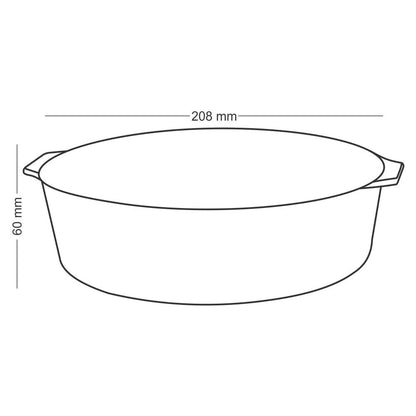 Borosil - Cake Dish Microwave Safe Borosilicate Glass 1.2 Ltr Transparent - Ghar Sajawat
