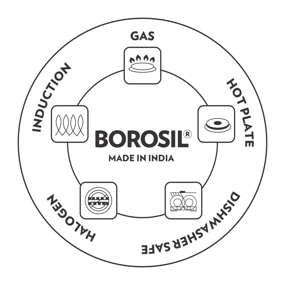 Borosil - Cookfresh Sauce Pan Bottom TriPly Stainless Steel 16 Cm - 1.6 Ltr Silver - Ghar Sajawat