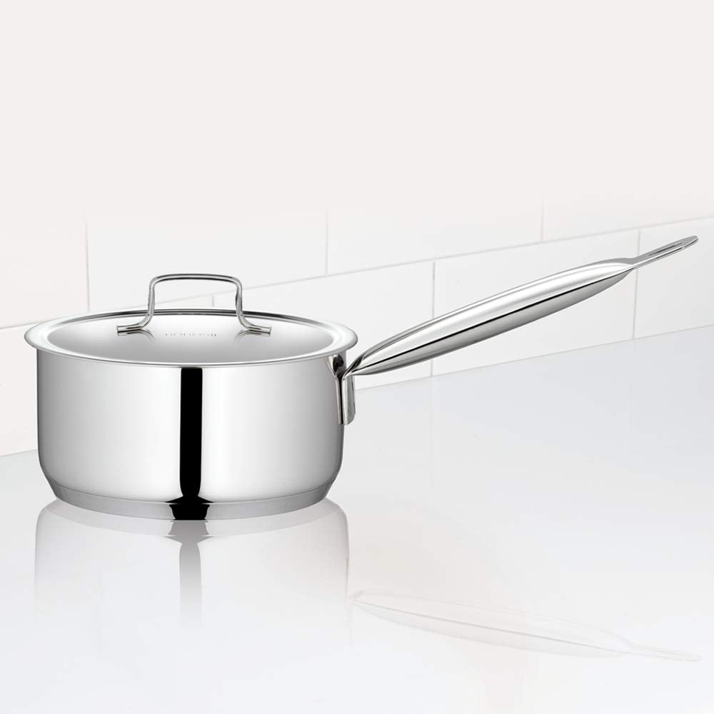 Borosil - Cookfresh Sauce Pan Bottom TriPly Stainless Steel 18 Cm - 2.2 Ltr Silver - Ghar Sajawat